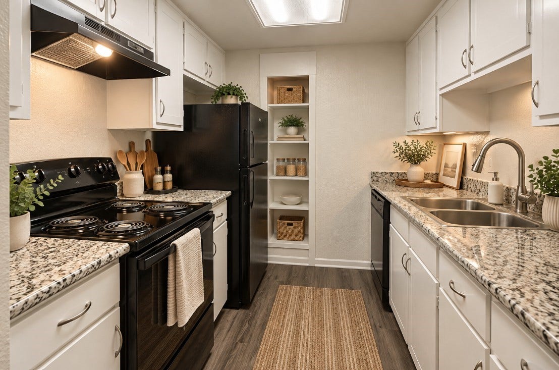 3101 Spencer Highway, #253, Pasadena, TX 77504 Updated Kitchen Area.