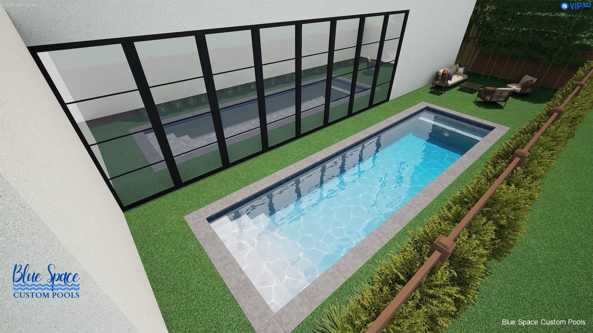 1527 Indiana Street, Houston, TX 77006 Pool rendering #1