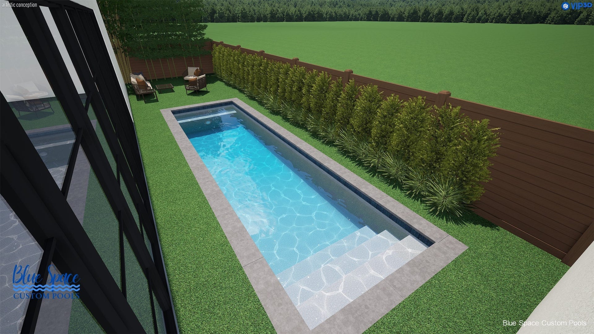 1527 Indiana Street, Houston, TX 77006 Pool rendering #2