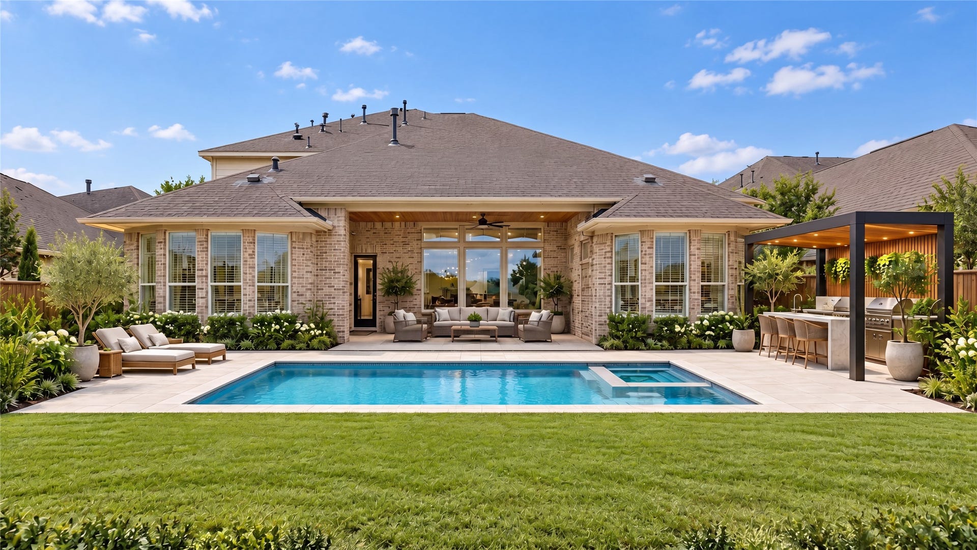 27506 Lakeway Trail Lane, Fulshear, TX 77441 This to-scale pool rendering lets you imagine the fabulous outdoor retreat you could create in the spacious backyard! Picture afternoons by the pool, evenings in the spa and plenty of space to entertain friends. *Dimensions should be verified.