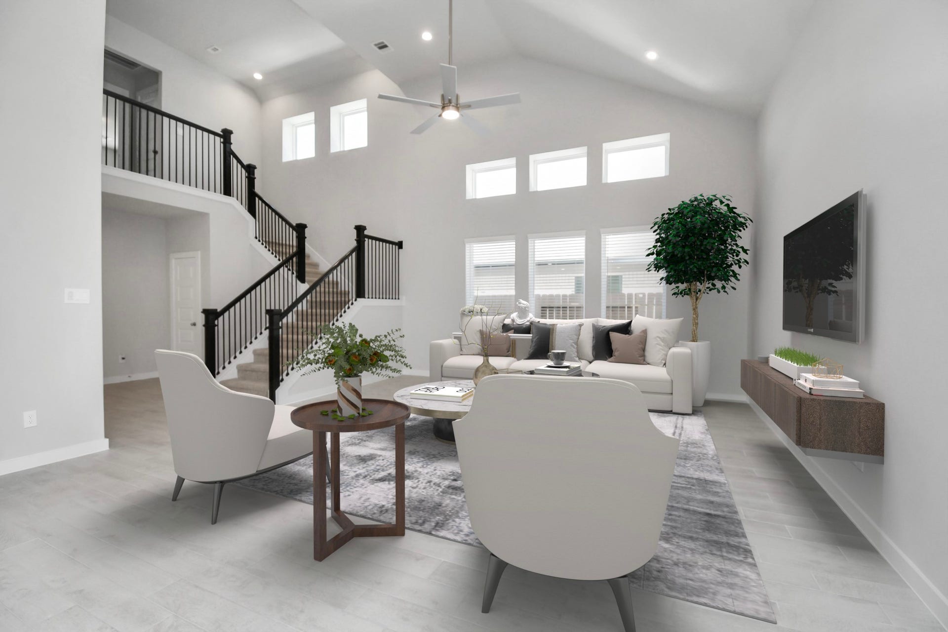 Virtually Staged - Living Room. Sample photo of completed home with similar floor plan. Actual colors and selections may vary.