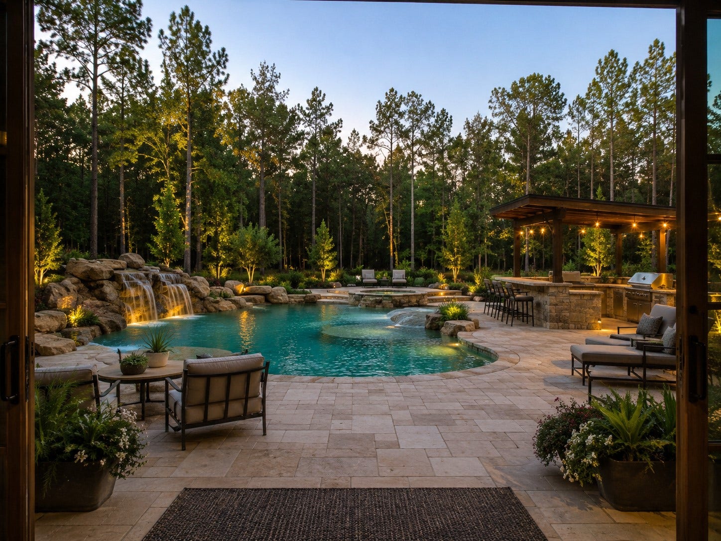 15437 Woodlife Road, Willis, TX 77378 AI rendering of private backyard