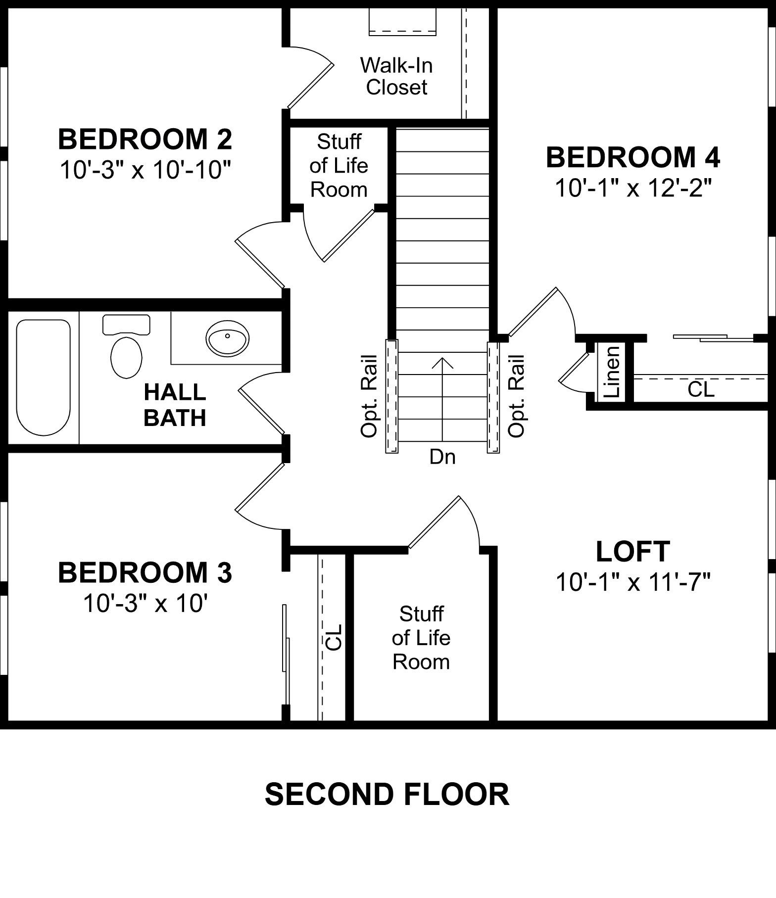 The Spanish Cedar floor plan by K. Hovnanian Homes. 2nd Floor shown. *Prices, plans, dimensions, features, specifications, materials, and availability of homes or communities are subject to change without notice or obligation.