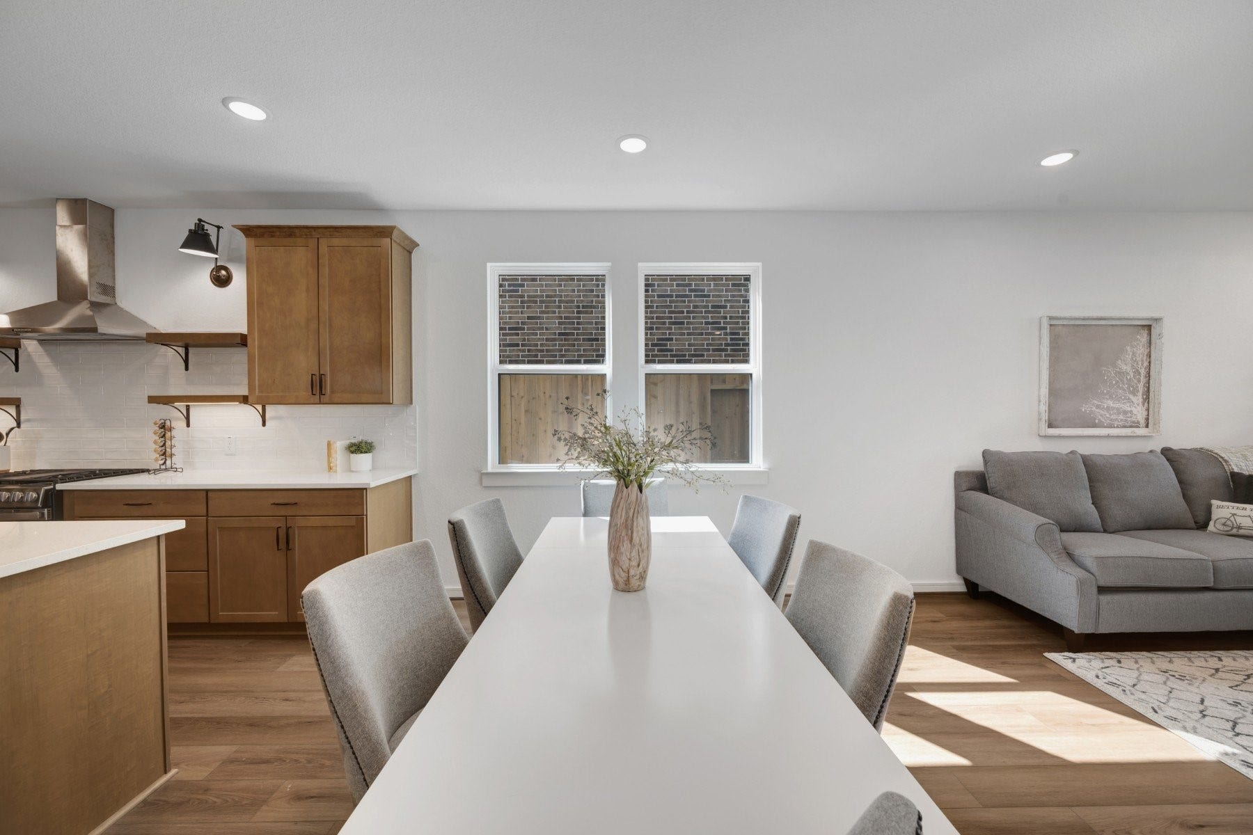 Sun-lit dining area