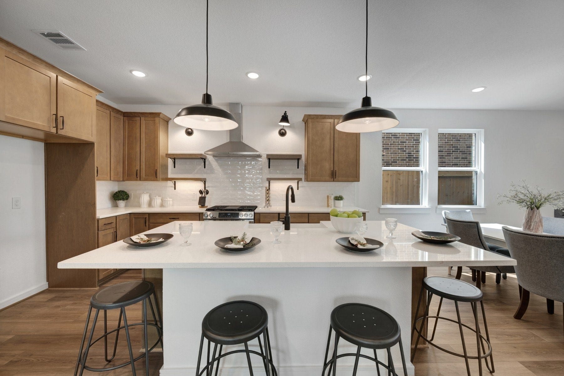 Gourmet island kitchen
