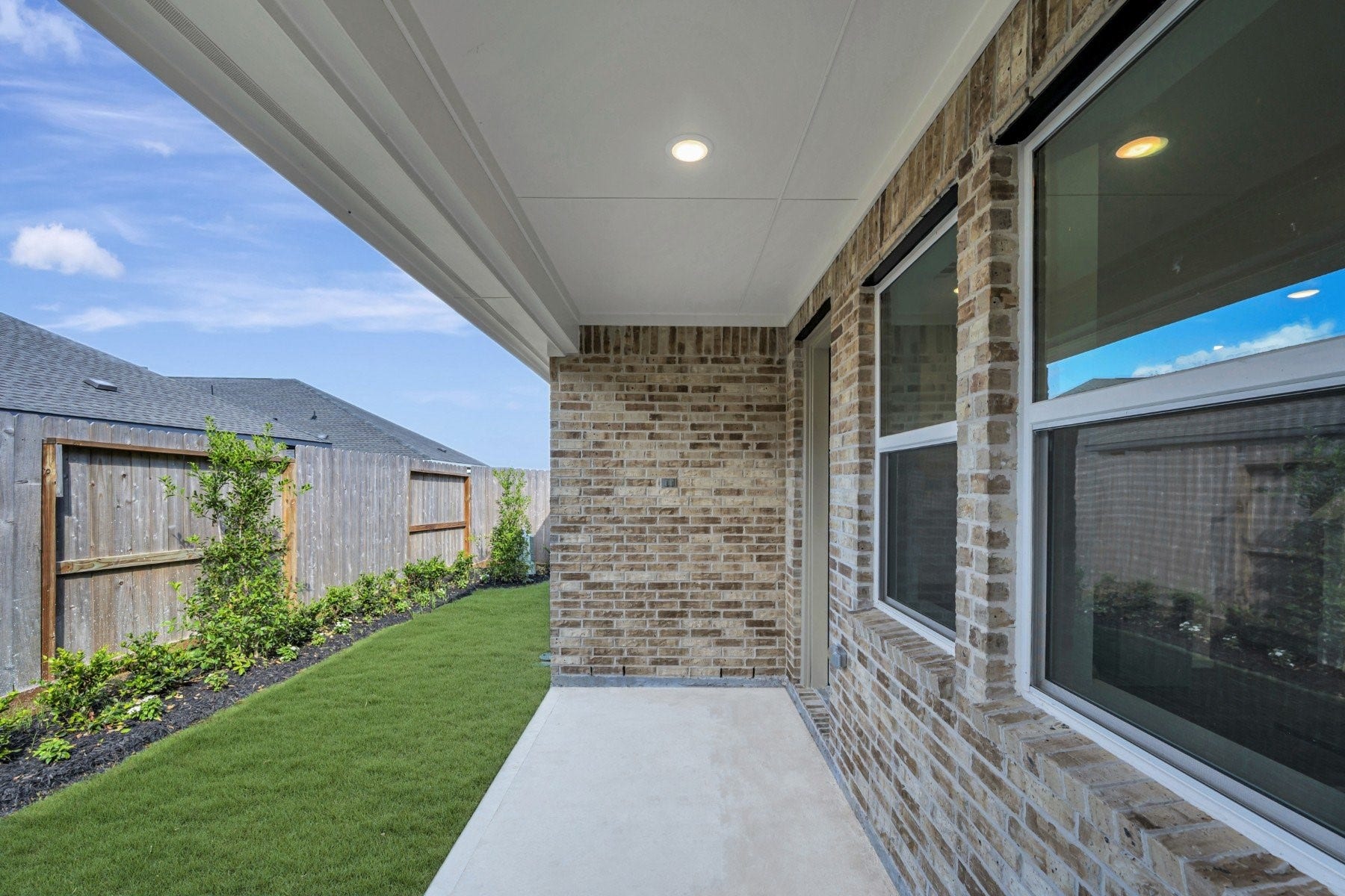 Relax outdoors on the covered patio