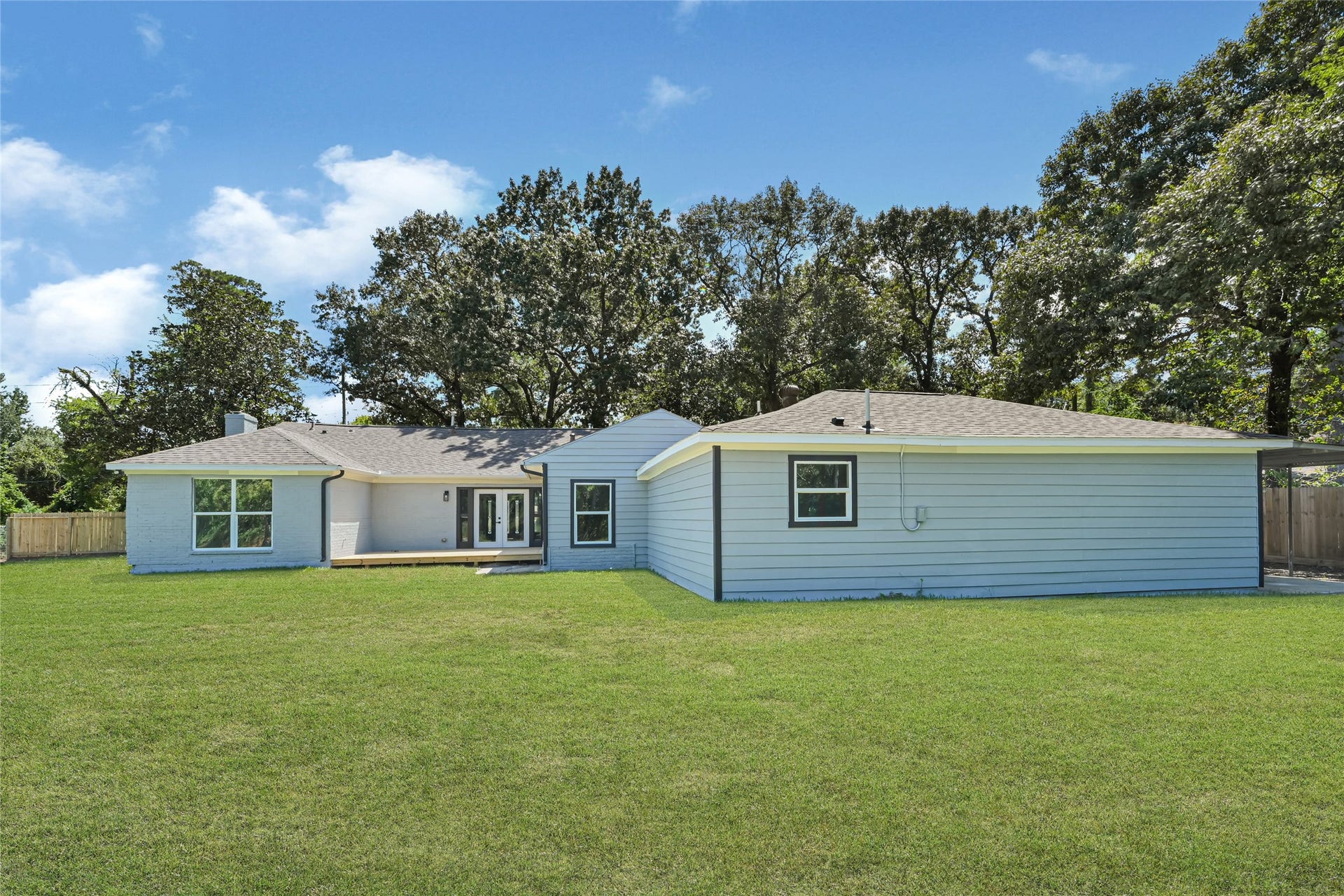 Expansive backyard room for games and entertaining