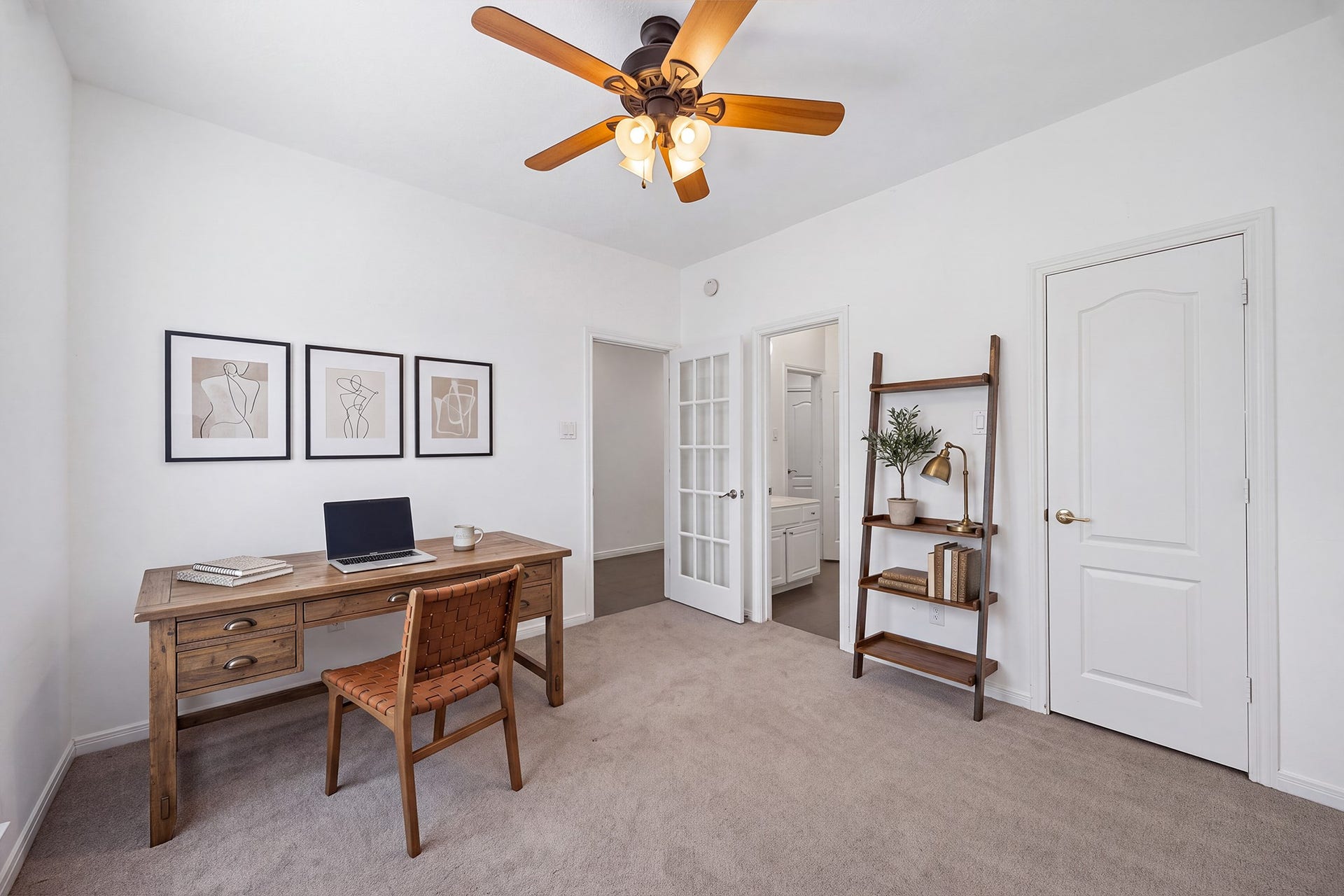 4123 Mcduffie Street, Houston, TX 77098 Virtually staged first floor swing room as an office.