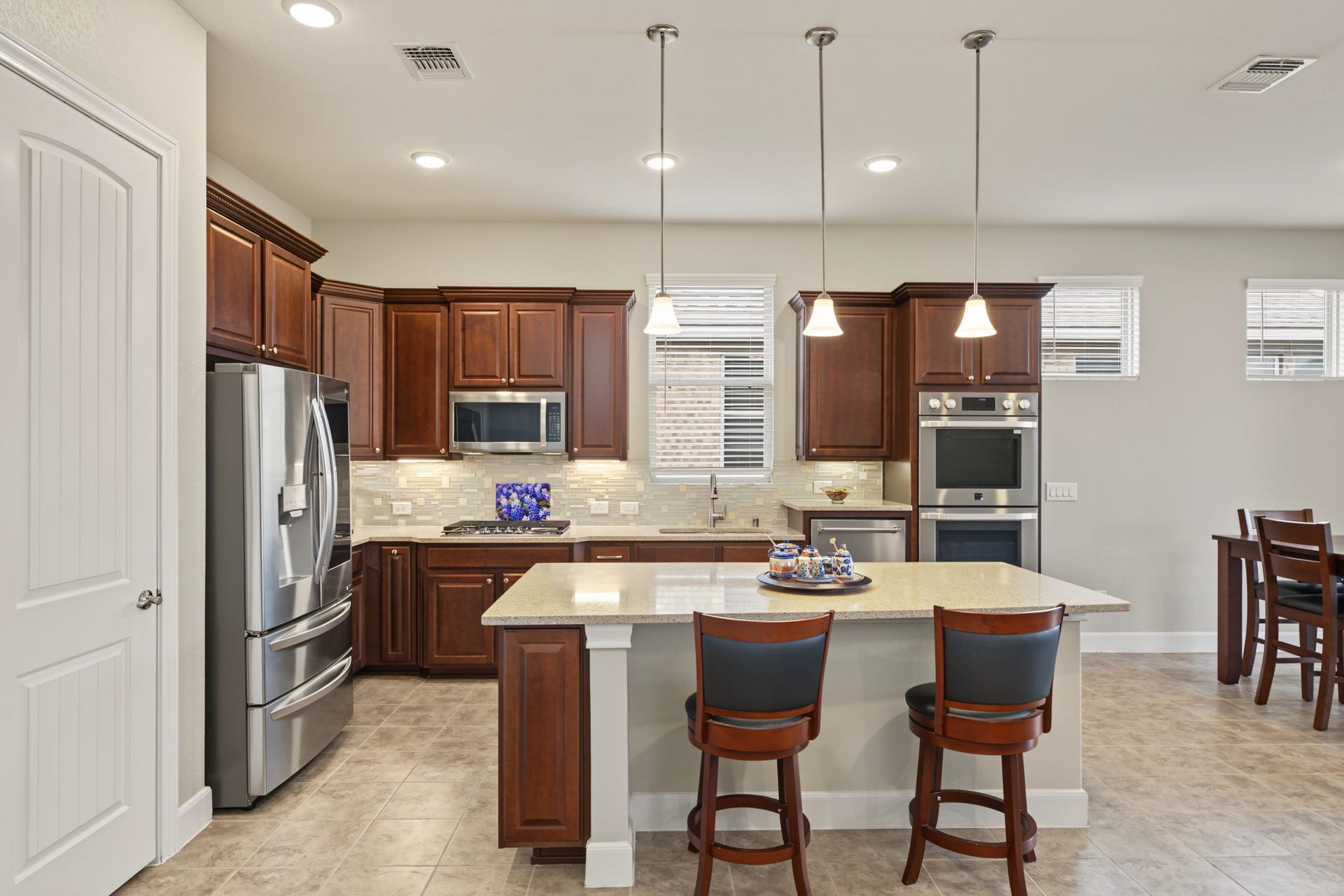 Open concept kitchen is great for entertaining.