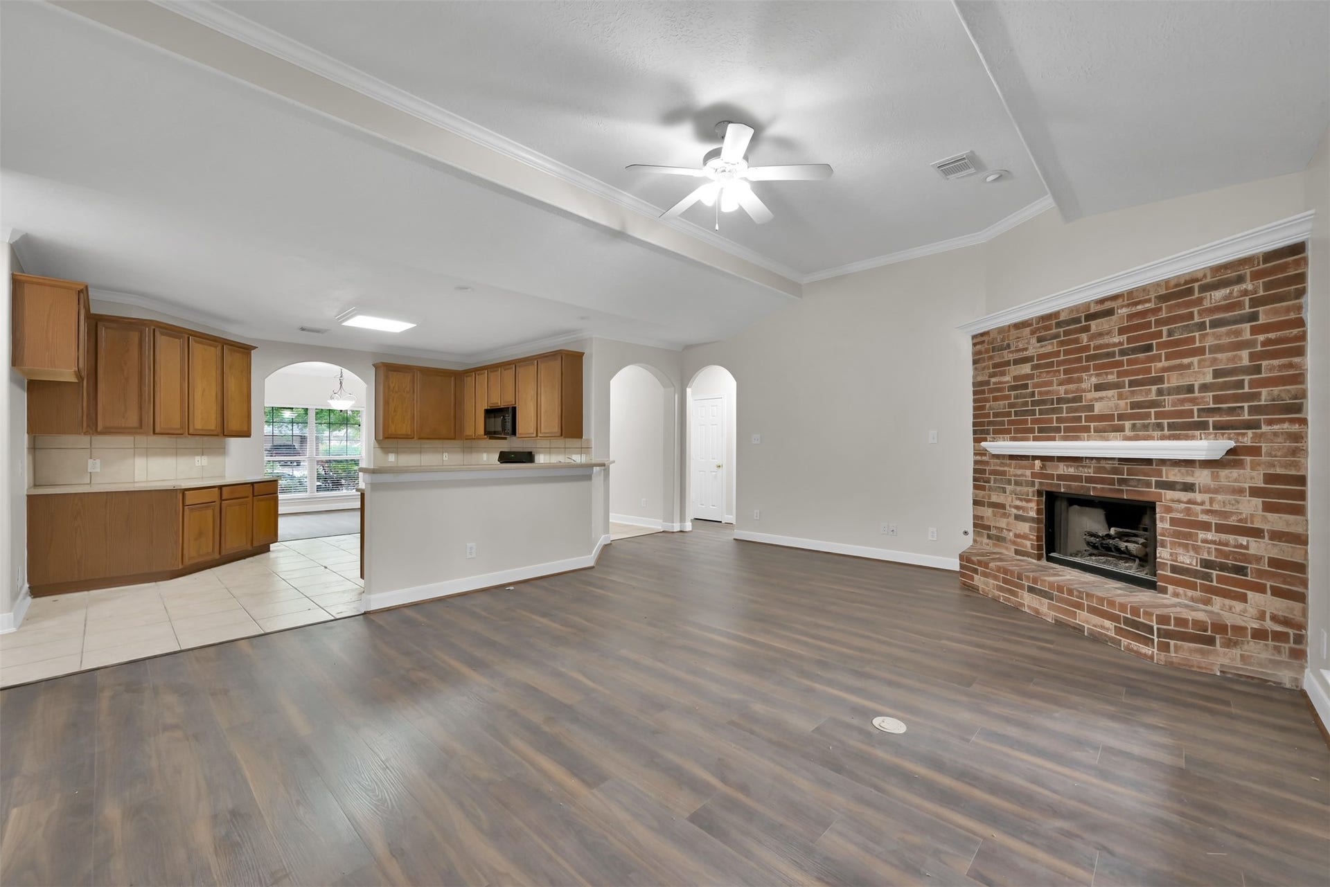 13425 Hidden Valley Drive, Montgomery, TX 77356 Living room view of the Kitchen.