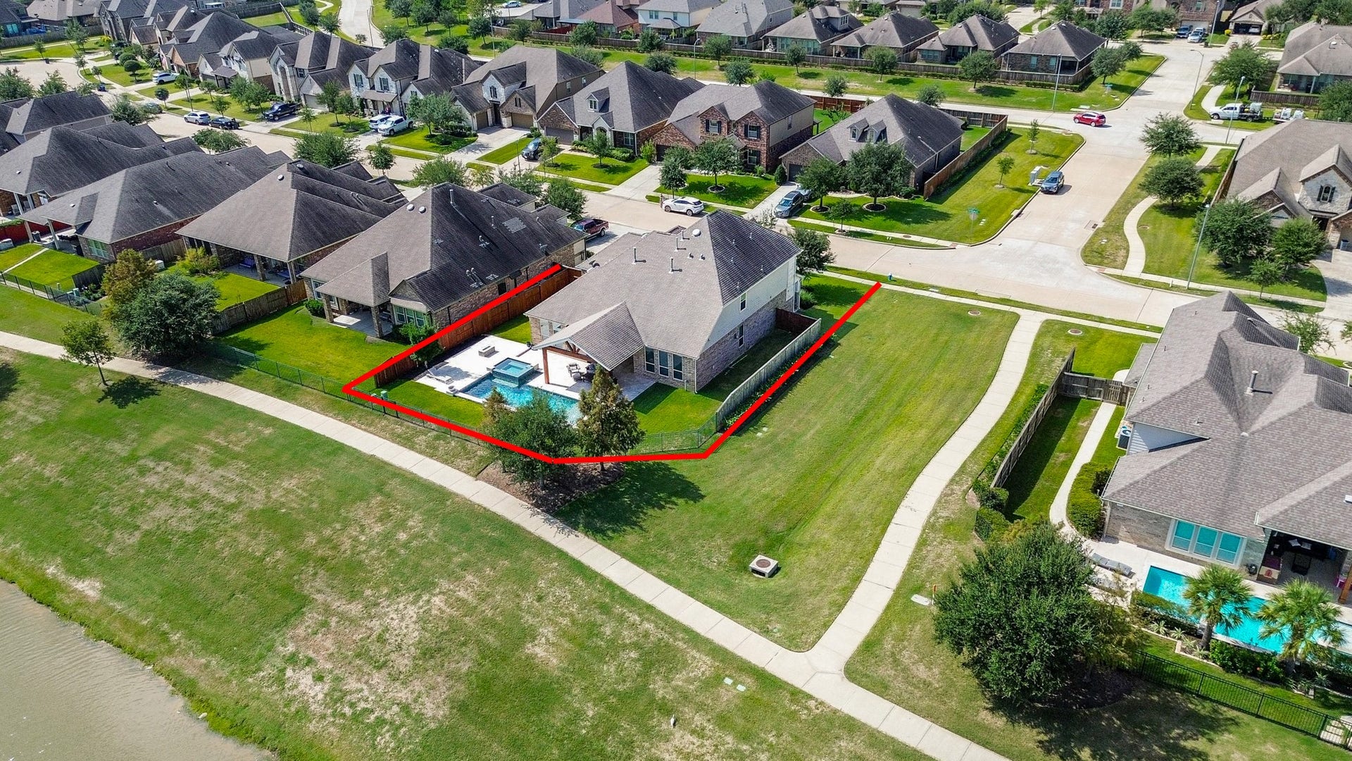 18438 Panton Terrace Lane, Cypress, TX 77429 Aerial view of this beautiful home featuring stunning, expansive views!