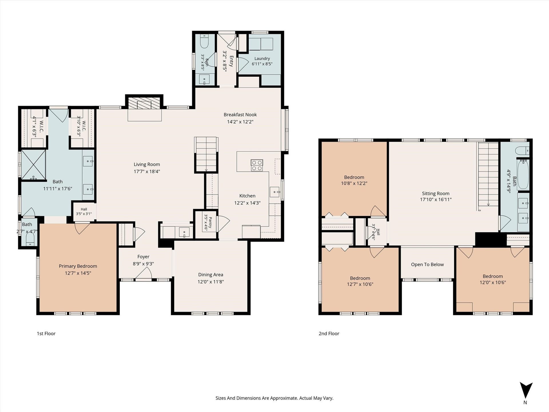 402 Susan Lane, Conroe, TX 77385 Floor plan - note room sizes are approximate