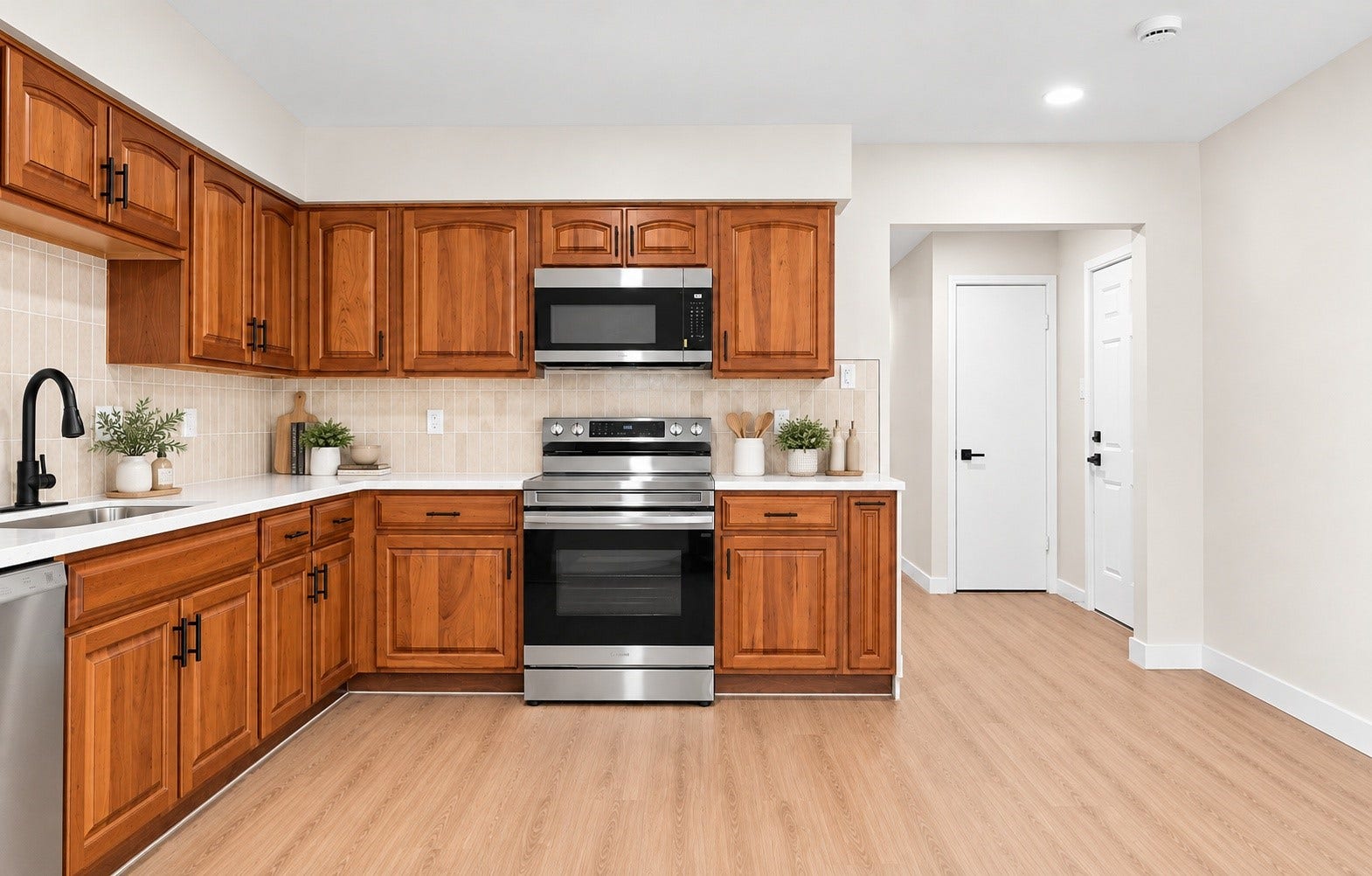 16714 Camber Court, Crosby, TX 77523 The updated kitchen with brand new cabinets and quartz countertops!