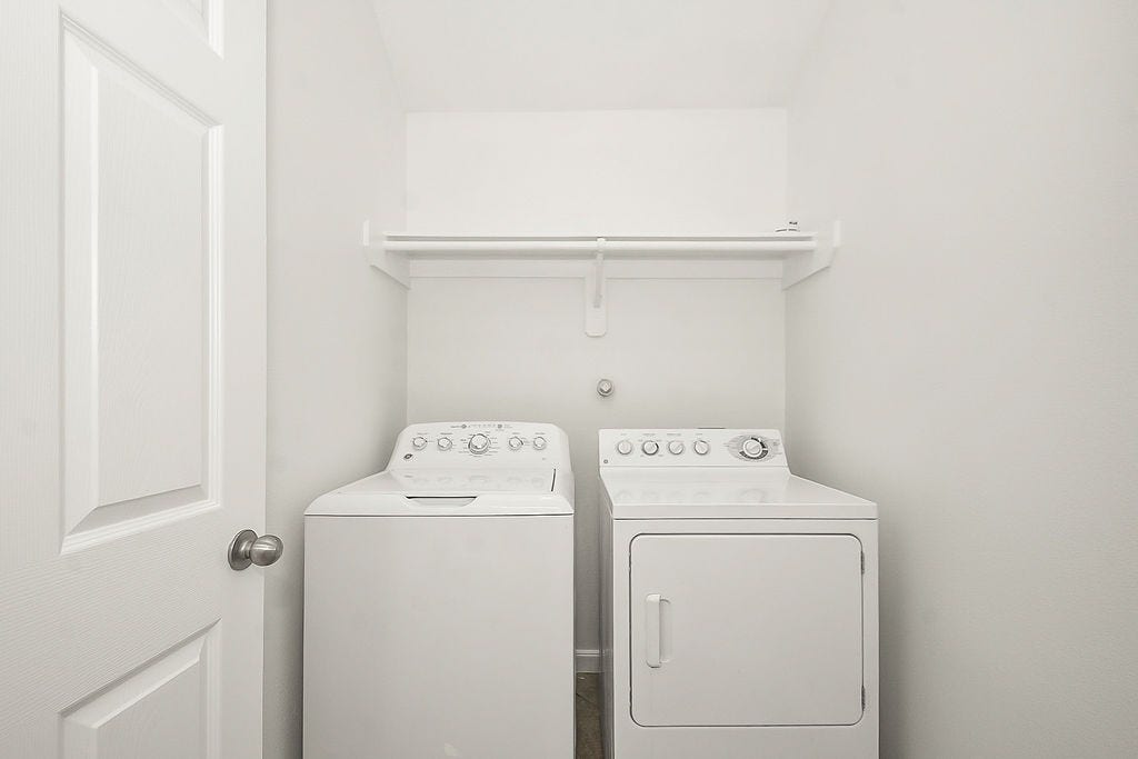 14903 Meridian Park Lane, Humble, TX 77396 The laundry room is in the hallway that leads to the secondary bath and bedrooms. Washer and dryer are included.