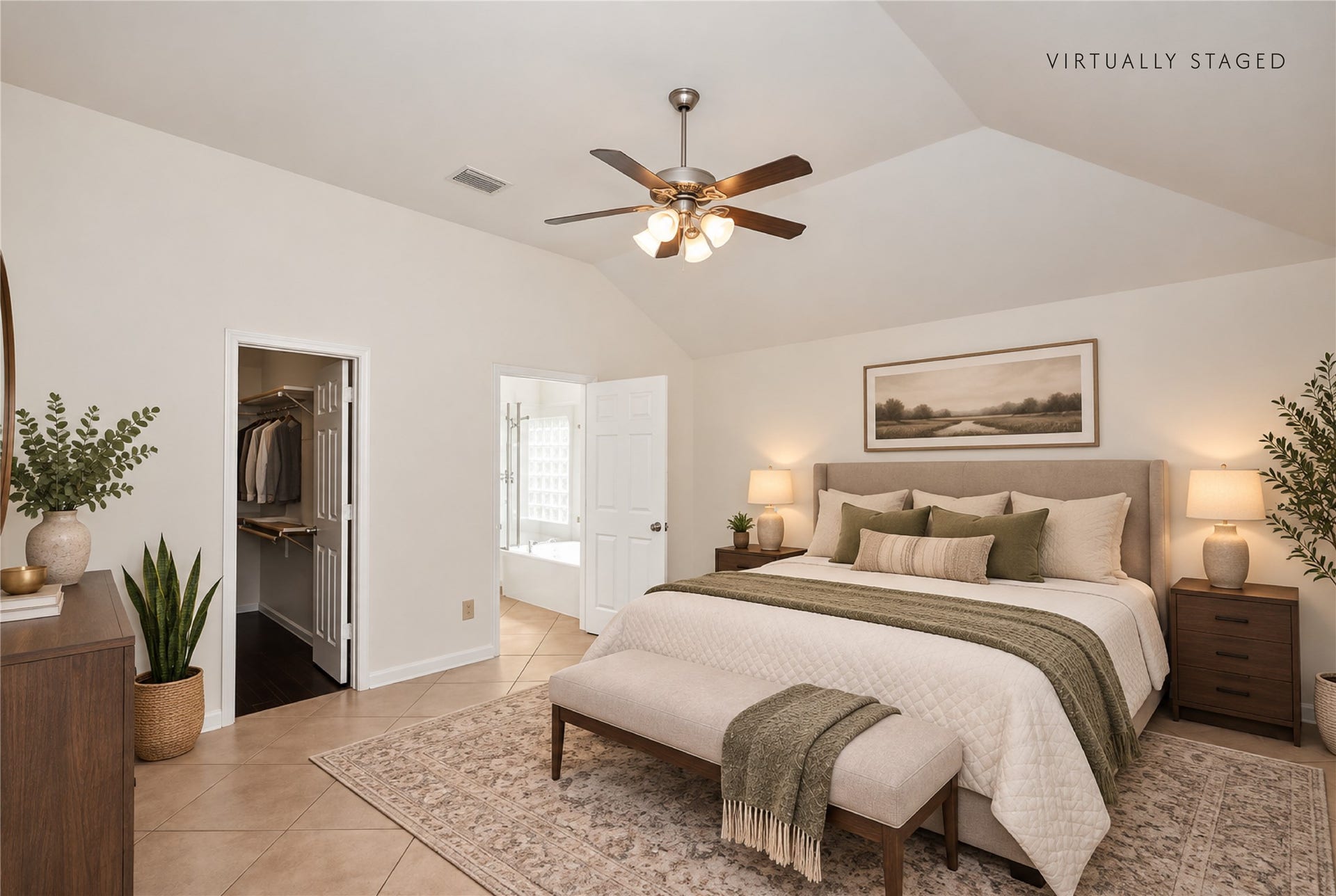 14903 Meridian Park Lane, Humble, TX 77396 This primary bedroom has been virtually staged.