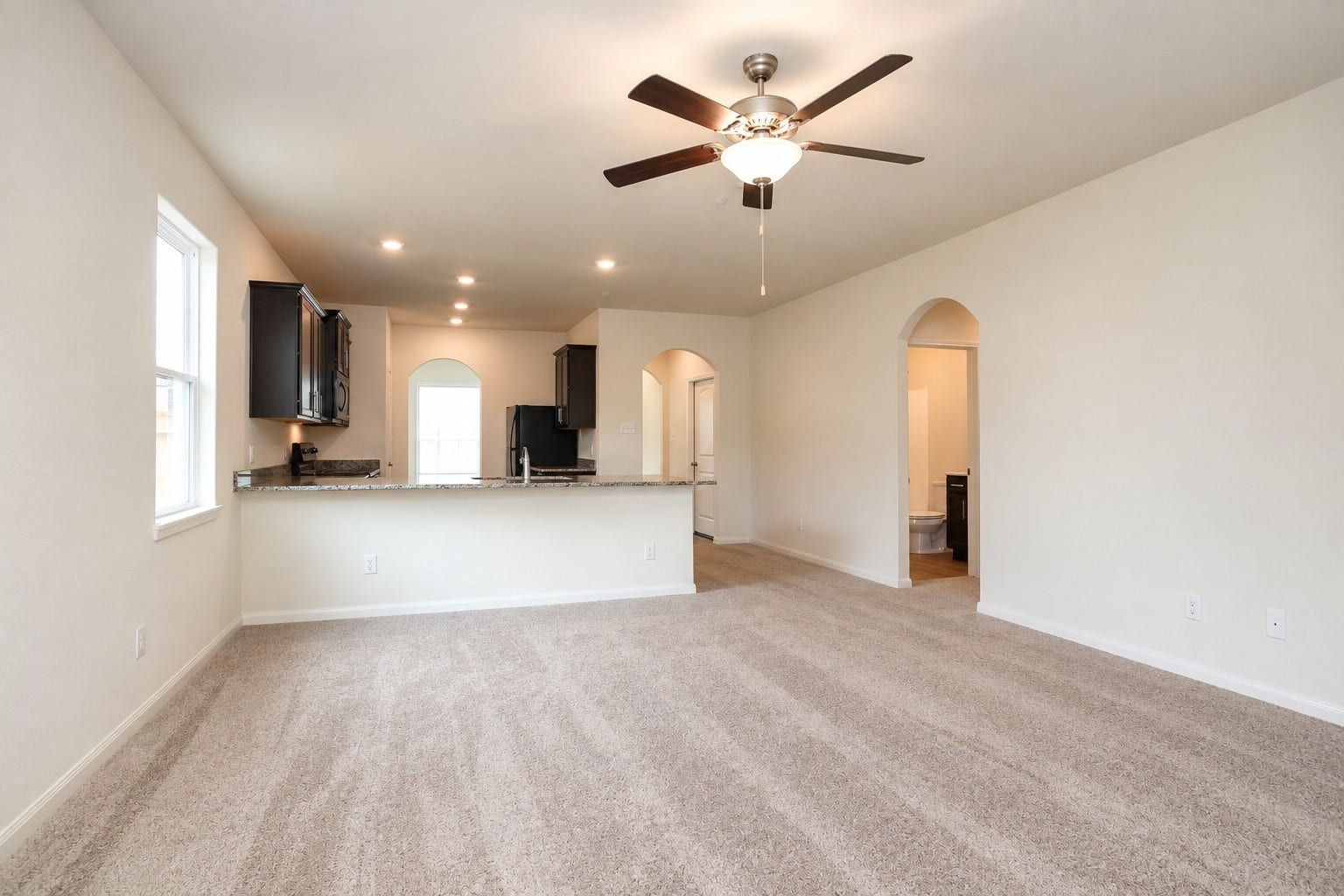 Kitchen overlooking Family Room