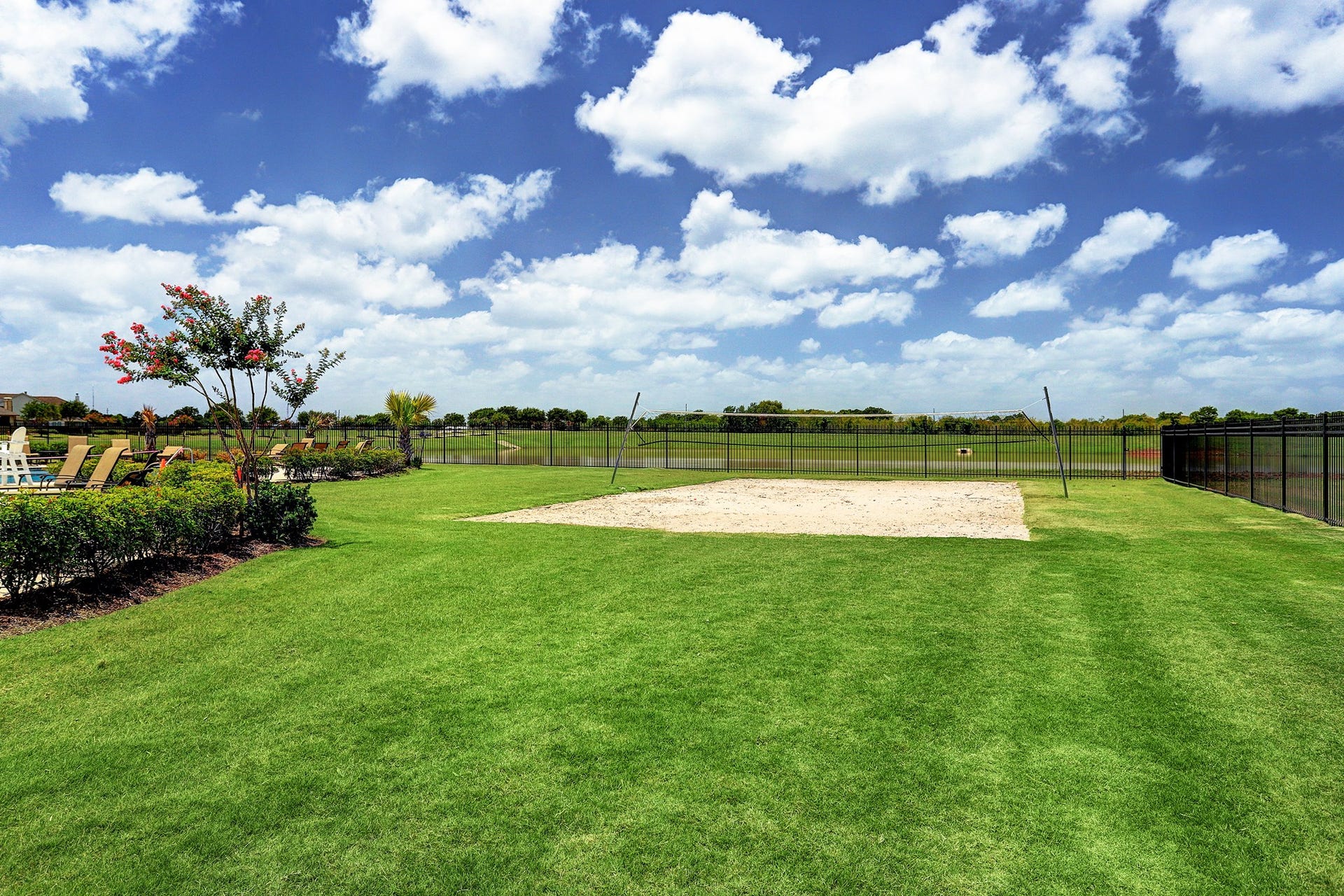 Kingdom Heights hosts a lovely sand volleyball court.