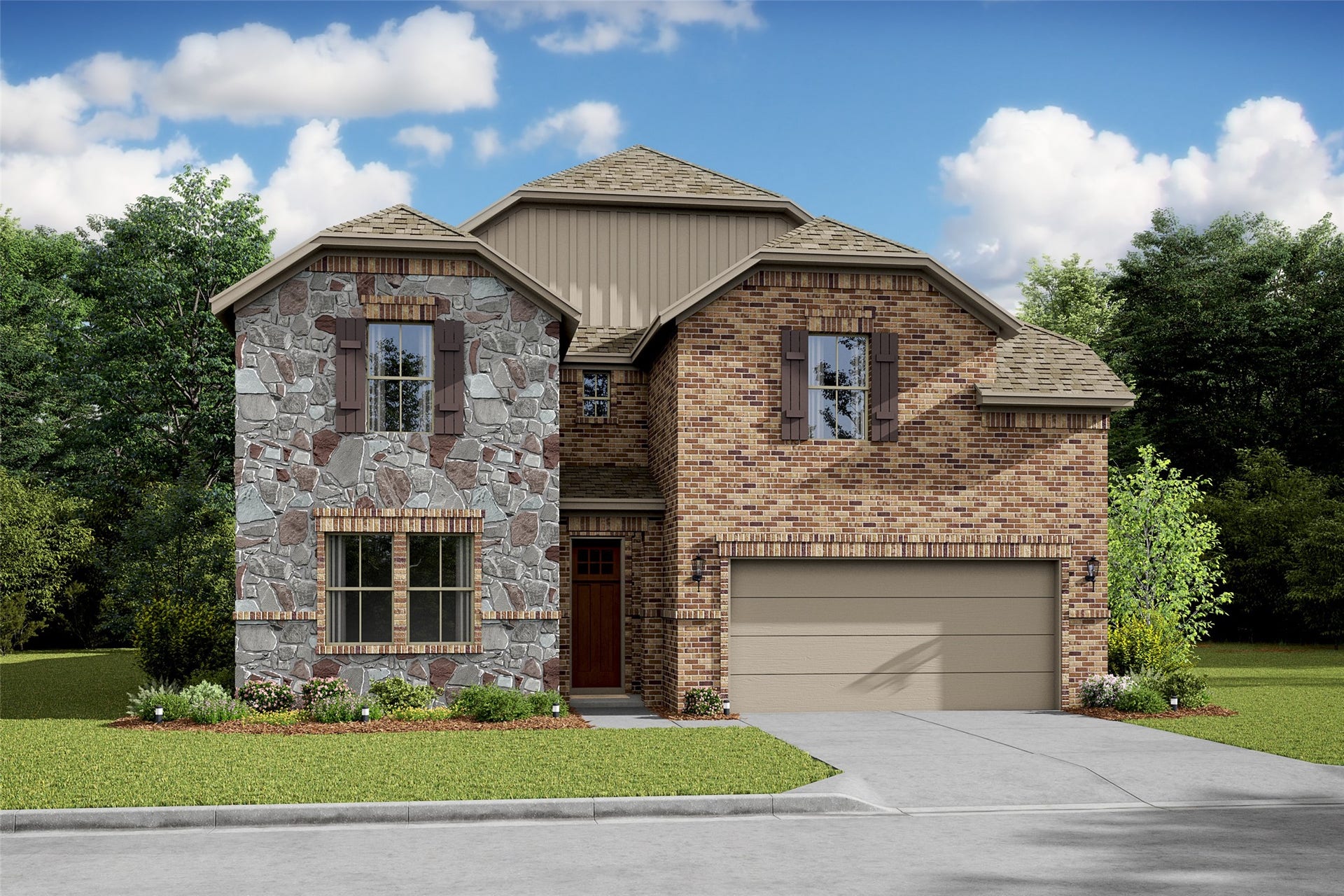 Gorgeous Tuscaloosa design by K. Hovnanian Homes with elevation TA in beautiful Kingdom Heights. (*Artist rendering used for illustration purposes only.)