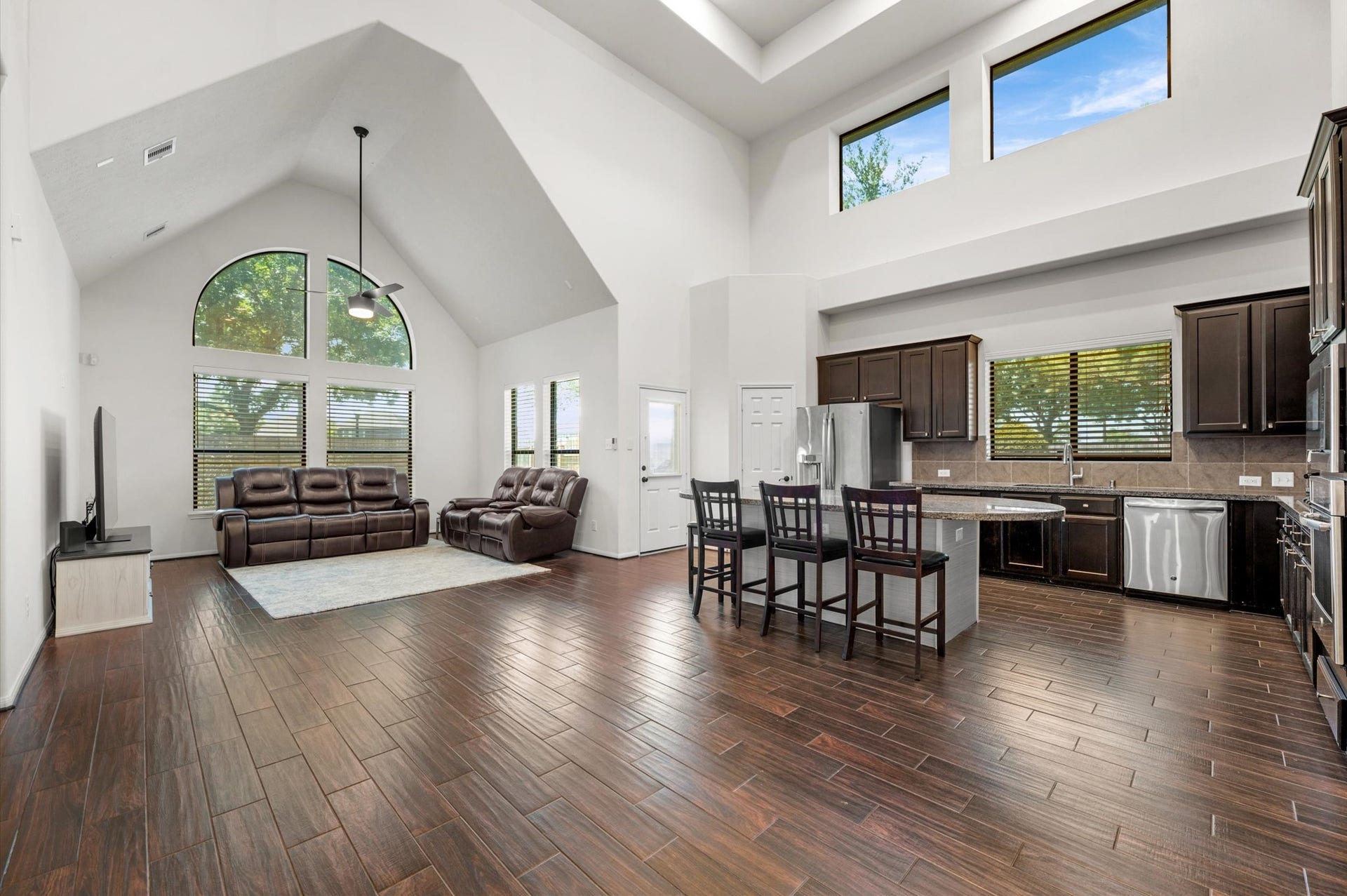 17805 Arapaho Hill Lane, Humble, TX 77346 Kitchen and Living Open Area