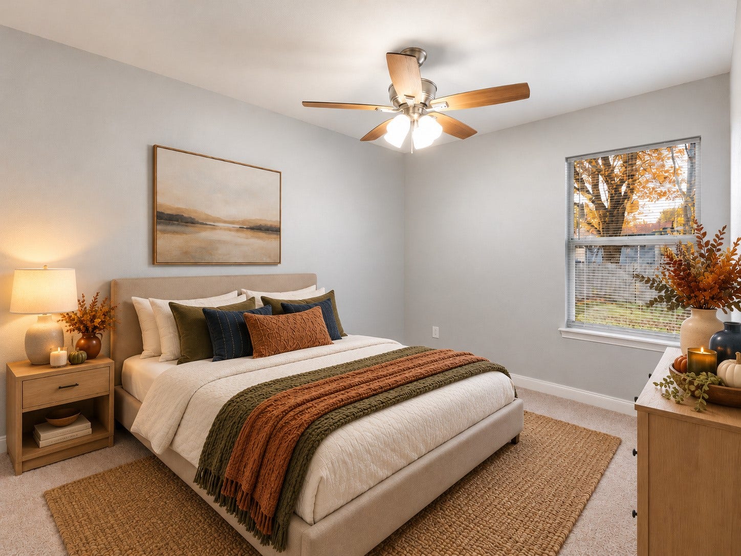 9827 Shive Drive, Houston, TX 77078 Additional bedroom offering space for a guest room, home office, or your preferred setup. Digitally staged.