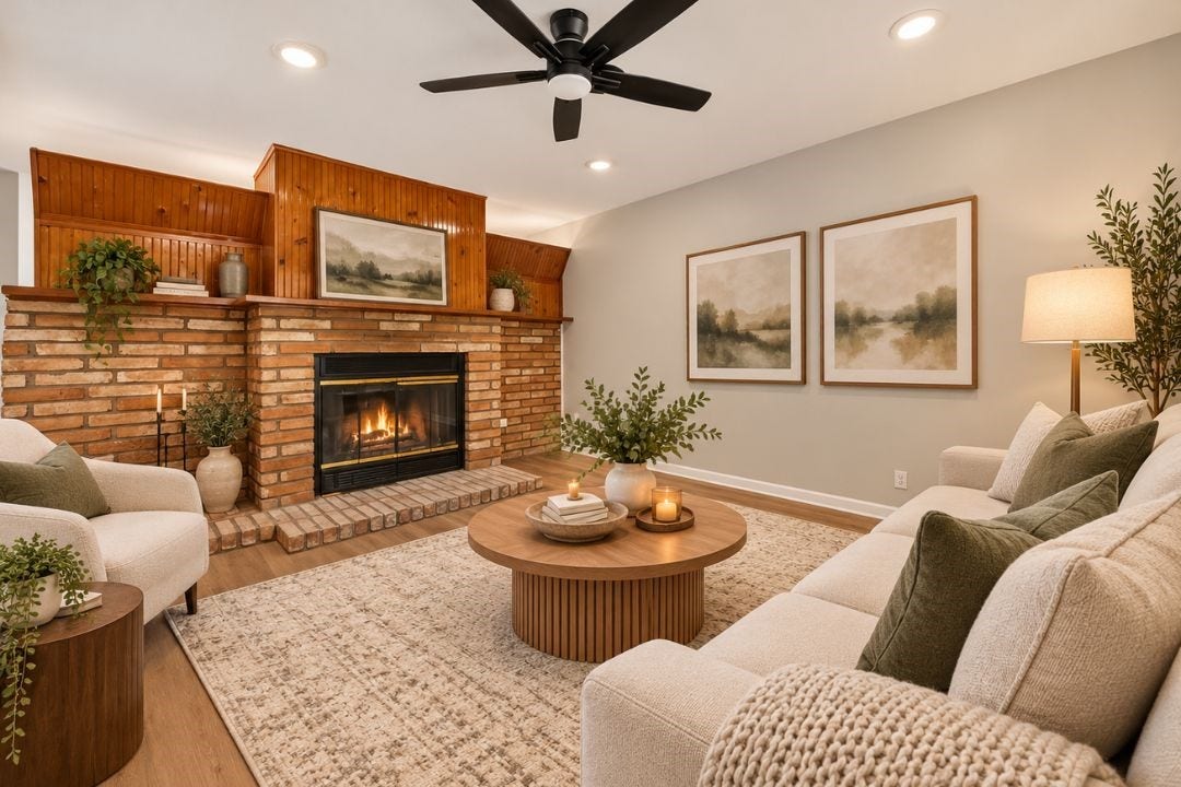 3415 County Road 361, Brazoria, TX 77422 This is an AI-generated image intended to showcase the home's potential design and staging. It is for illustrative purposes only and may not reflect the property's actual condition or features