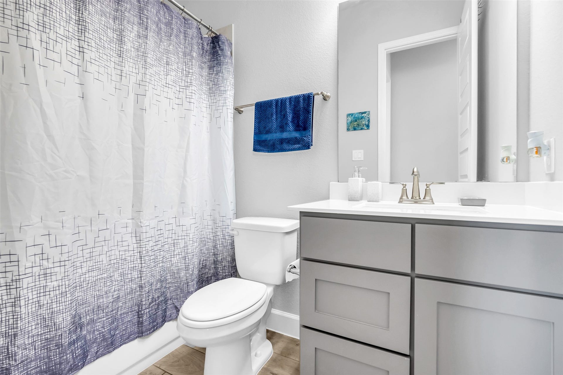 30047 Gold Finch Place, Fulshear, TX 77441 Secondary Bath #3 Featuring A Sleek Vanity & Stylish Fixtures