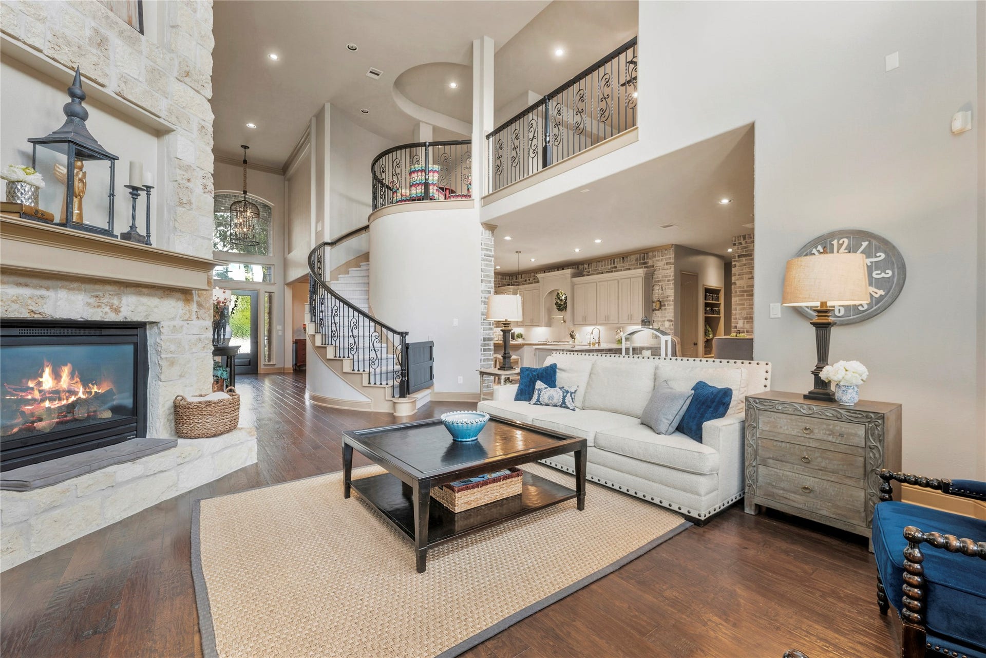 12002 Tall Haven Lane, Cypress, TX 77433 Inviting living area with an open layout perfect for entertaining.