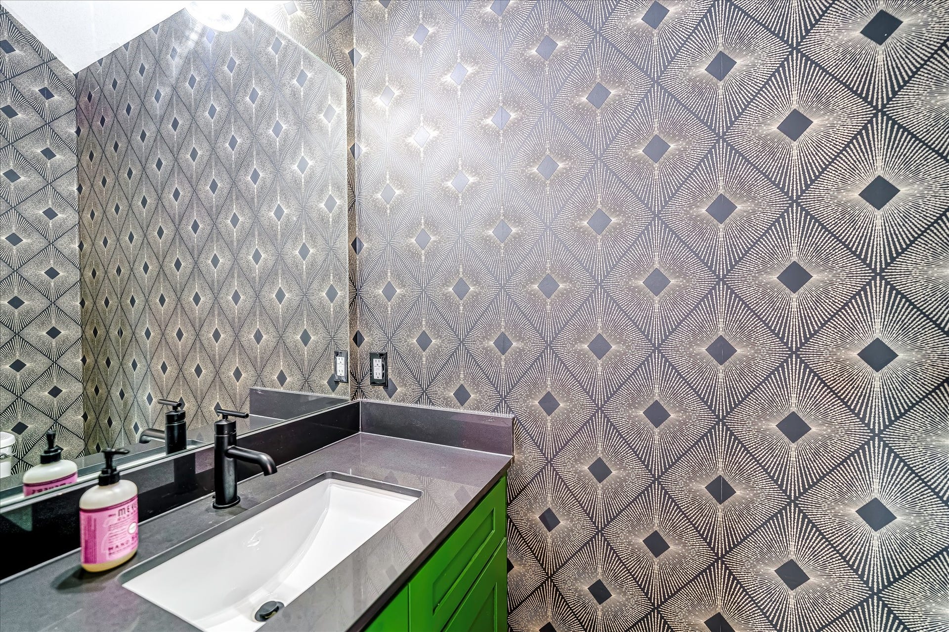 3514 Arlington Street, Houston, TX 77018 Powder room that stands out located on 2nd floor