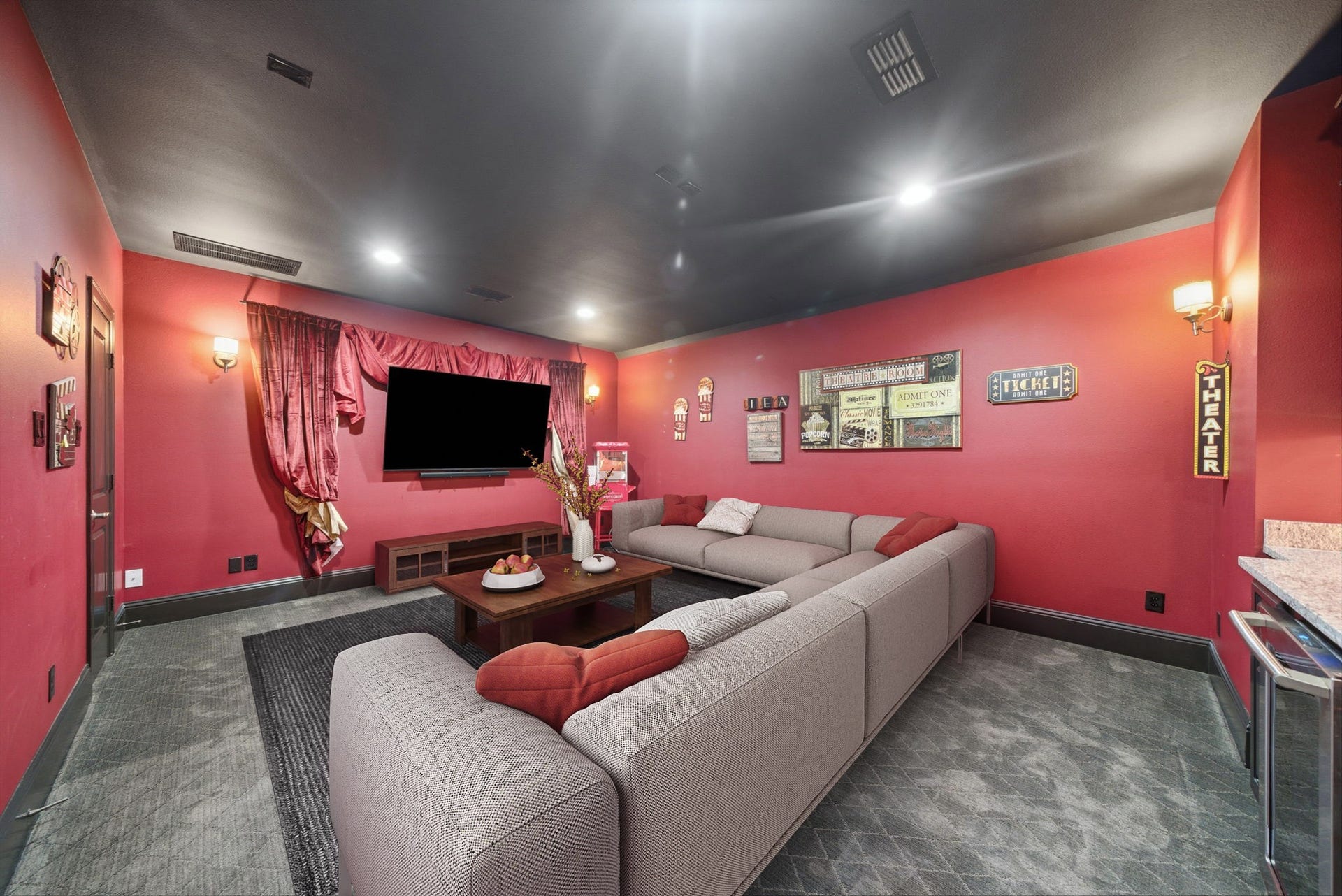 1510 Whispering Pines Drive, Houston, TX 77055 Media room. Virtually staged.
