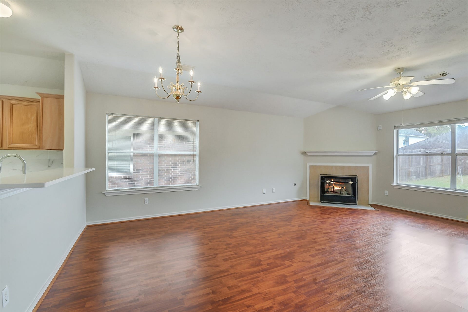 12115 Lucky Meadow Dr, Tomball, TX 77375 A spacious living and dining combination adjacent to the breakfast bar offers an open, comfortable layout ideal for everyday living