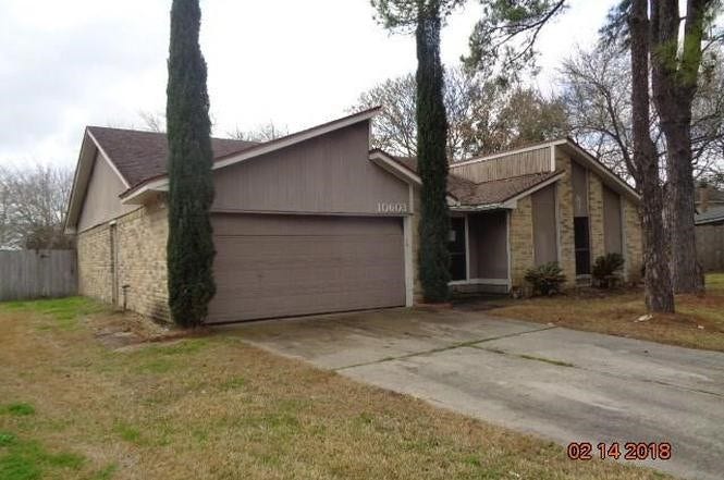 10603 Village Trail Drive, Houston, TX 77065 Single-story home classic brick exterior.