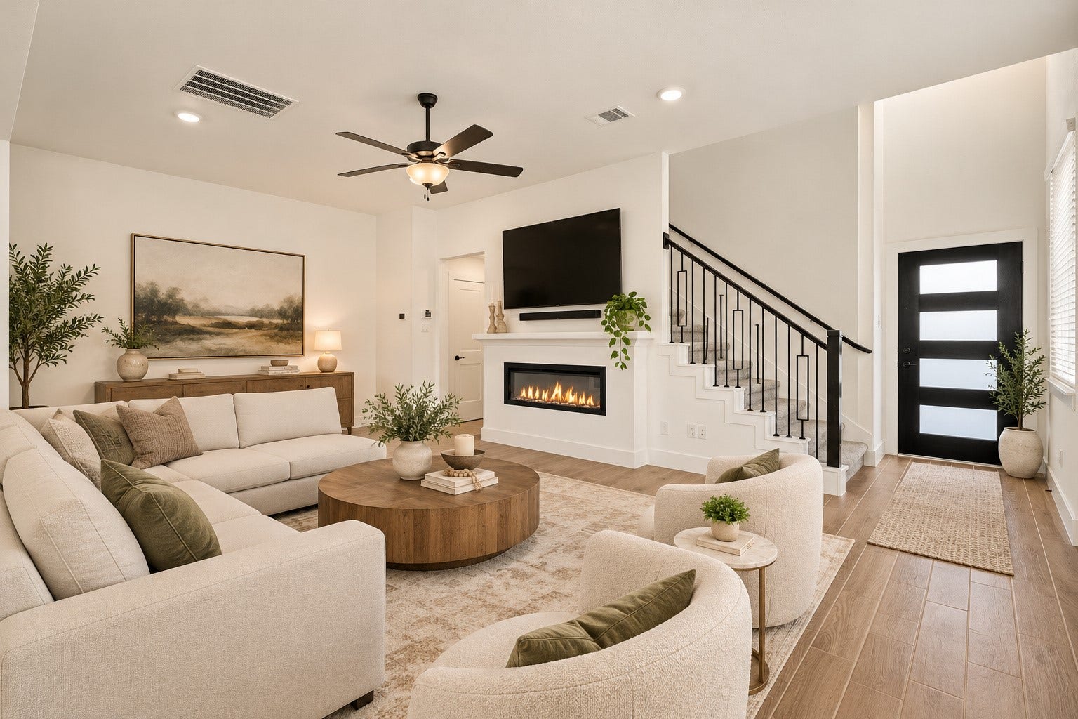 2811 Brandon Bluff Bend, Fulshear, TX 77441 virtually staged living room