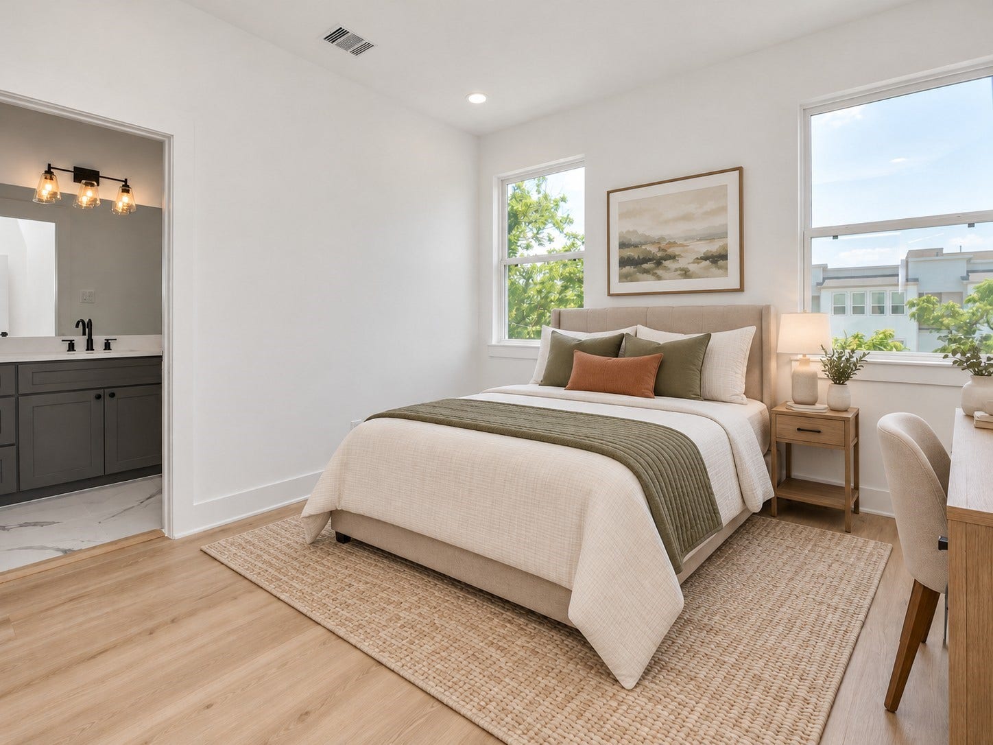 2854 Cline Street, Houston, TX 77020 Virtually staged third-floor secondary bedroom.