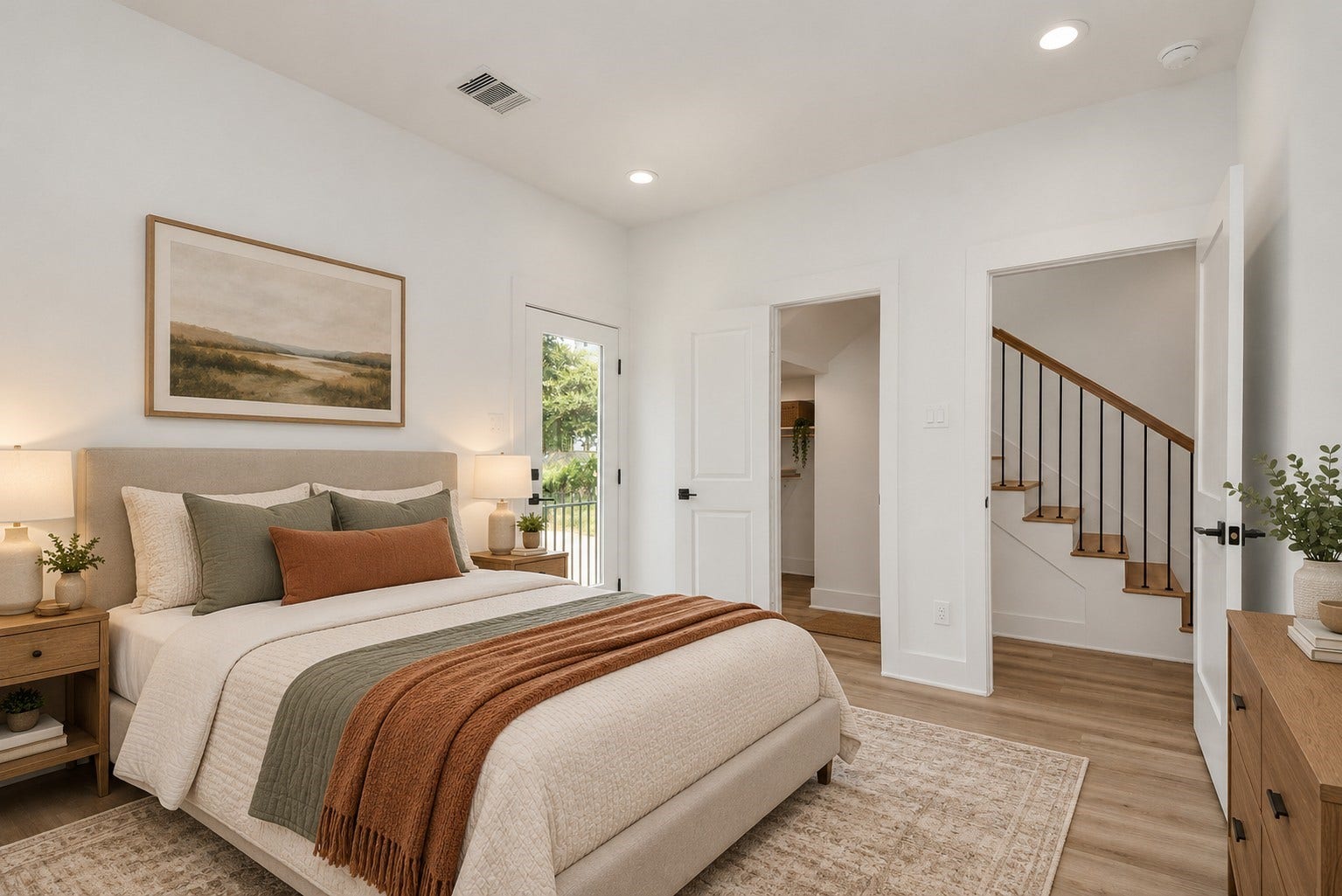 2854 Cline Street, Houston, TX 77020 Virtually staged first-floor bedroom.
