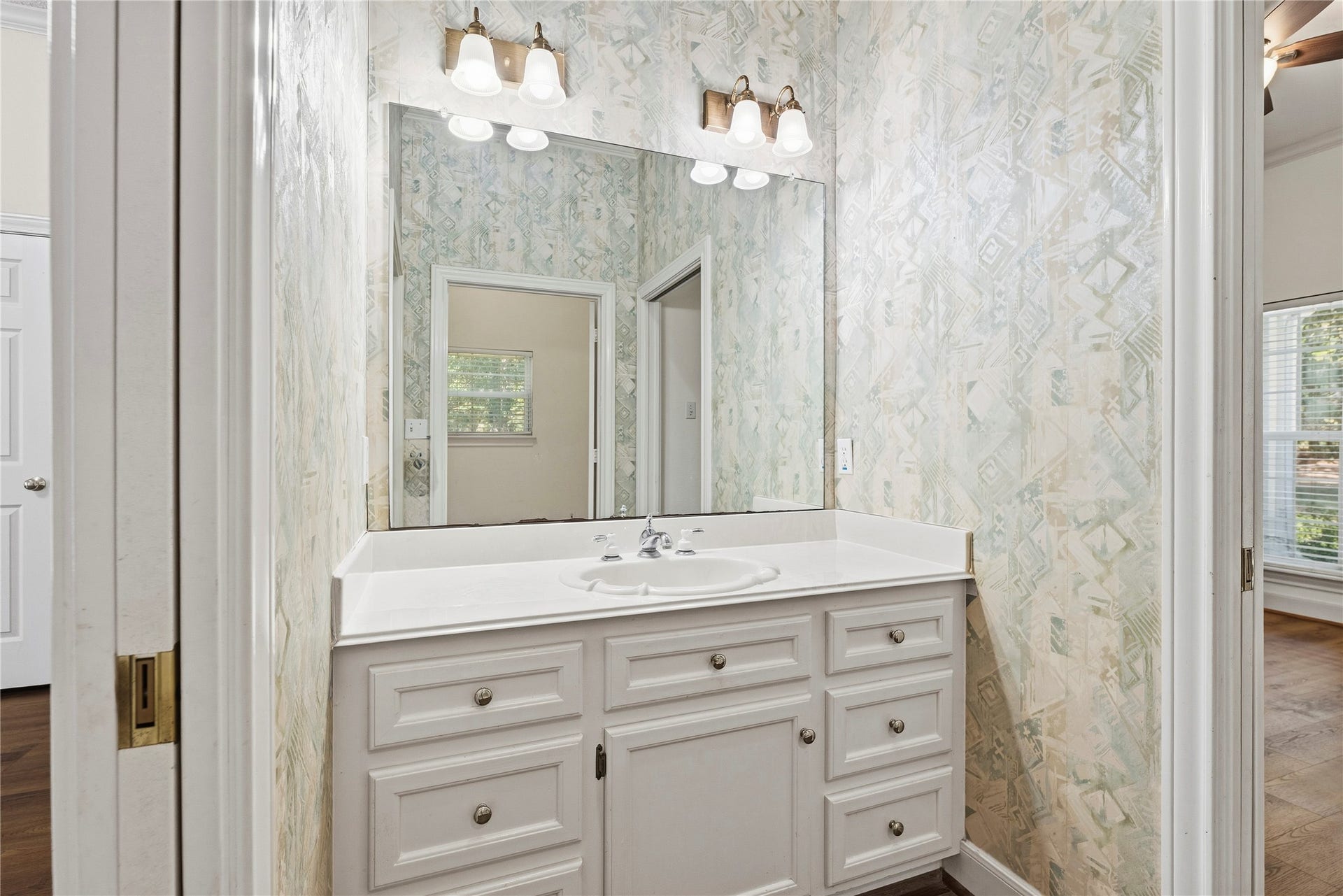 The secondary bedrooms are connected by an adjoining bathroom.