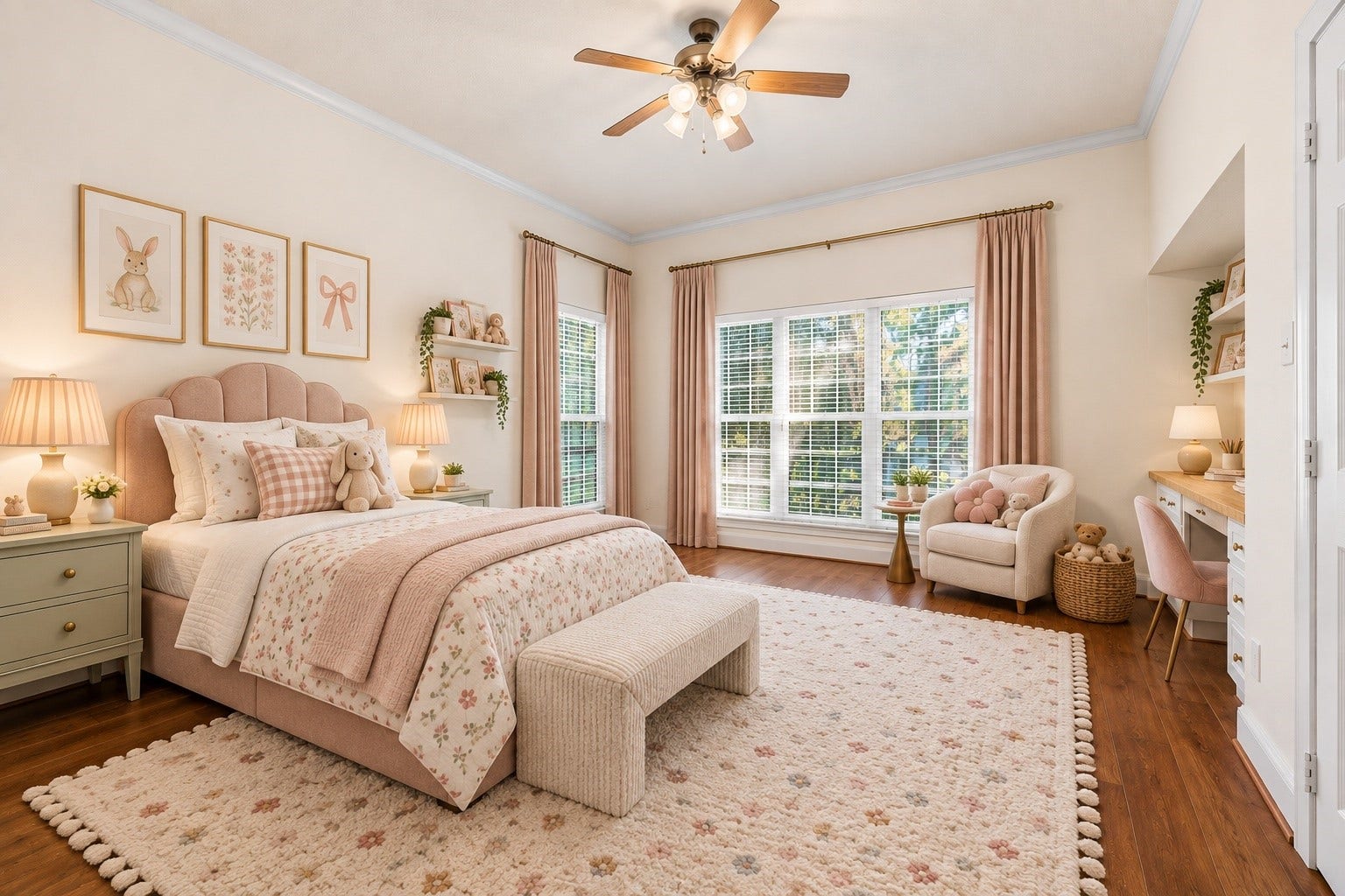 VIRTUALLY STAGED secondary bedroom