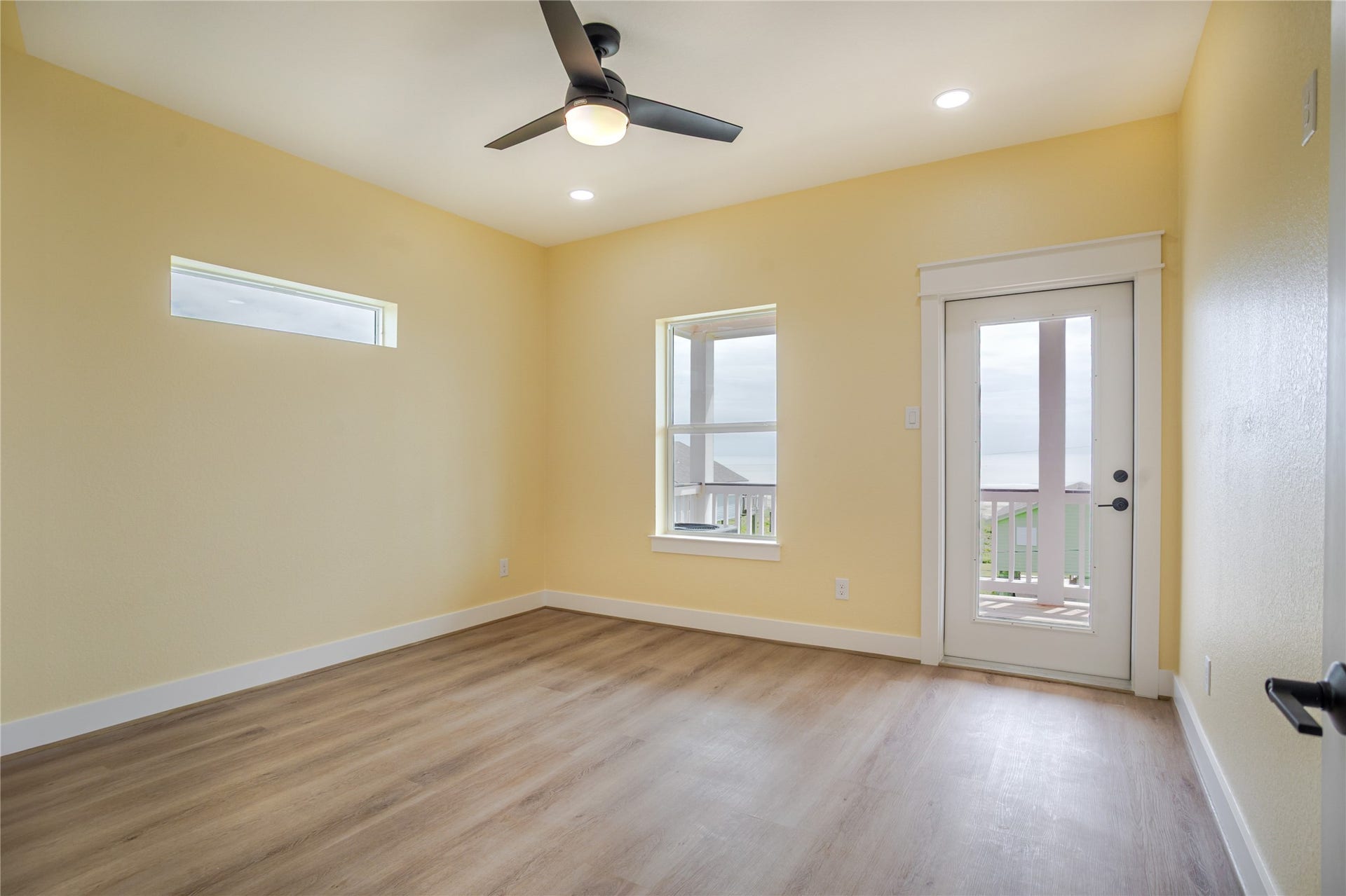 17518 Bristow Drive, Galveston, TX 77554 Enjoy the views from this bedroom. Lots of natural light and an outdoor deck for morning coffee or sunset cocktails!