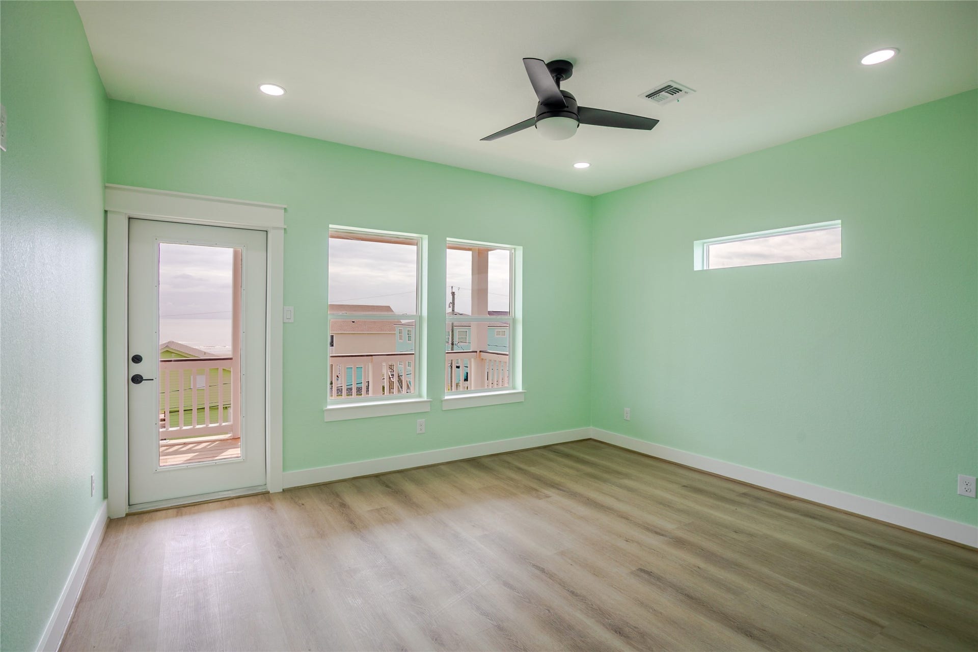 17518 Bristow Drive, Galveston, TX 77554 Master bedroom with Gulf views and a deck right outside the door. Sunrise morning coffee anyone?