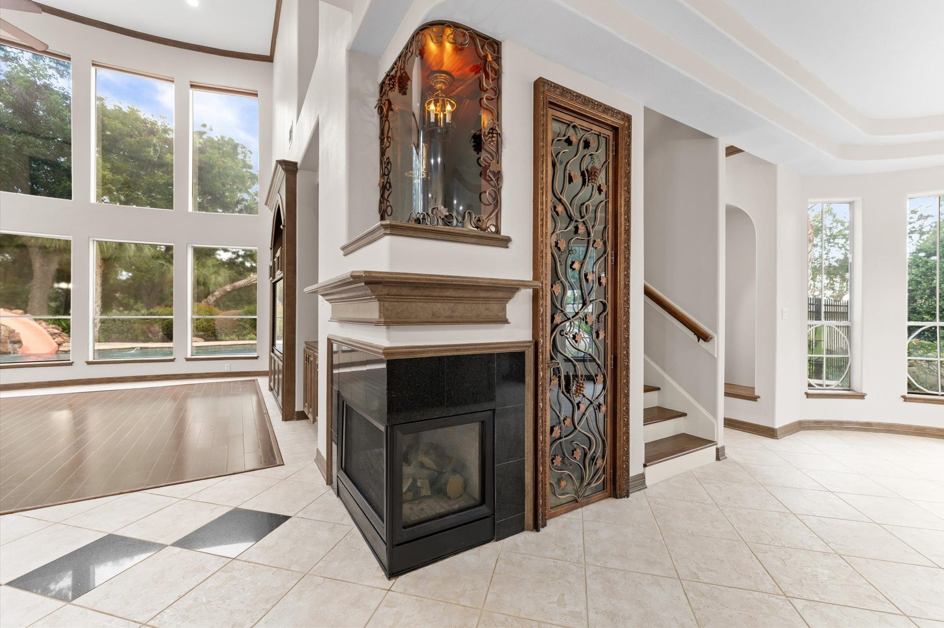 1830 Forest Gate Circle, Sugar Land, TX 77479 A view into the customized wine room.