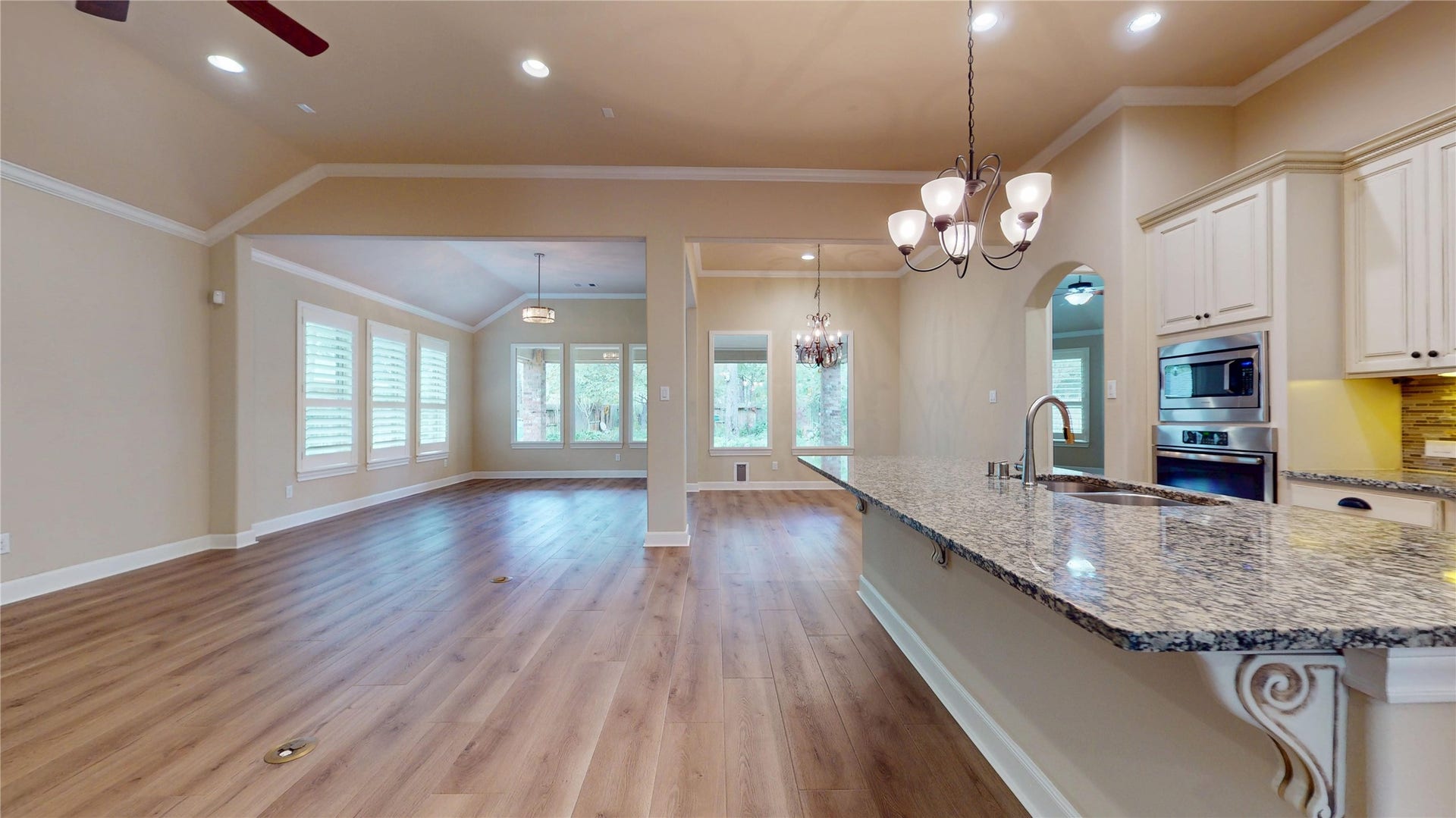 126 Bellardia Court, Montgomery, TX 77316 Open living and dining area