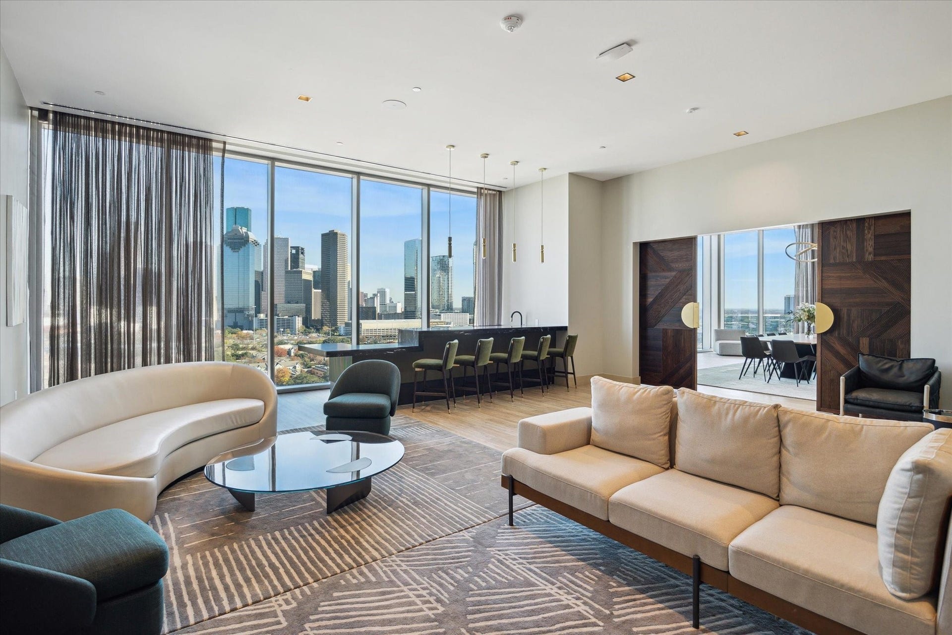 Residences at the Allen community area includes entertainment area, simulated lap pool, card and conference room in addition to a catering kirchen.