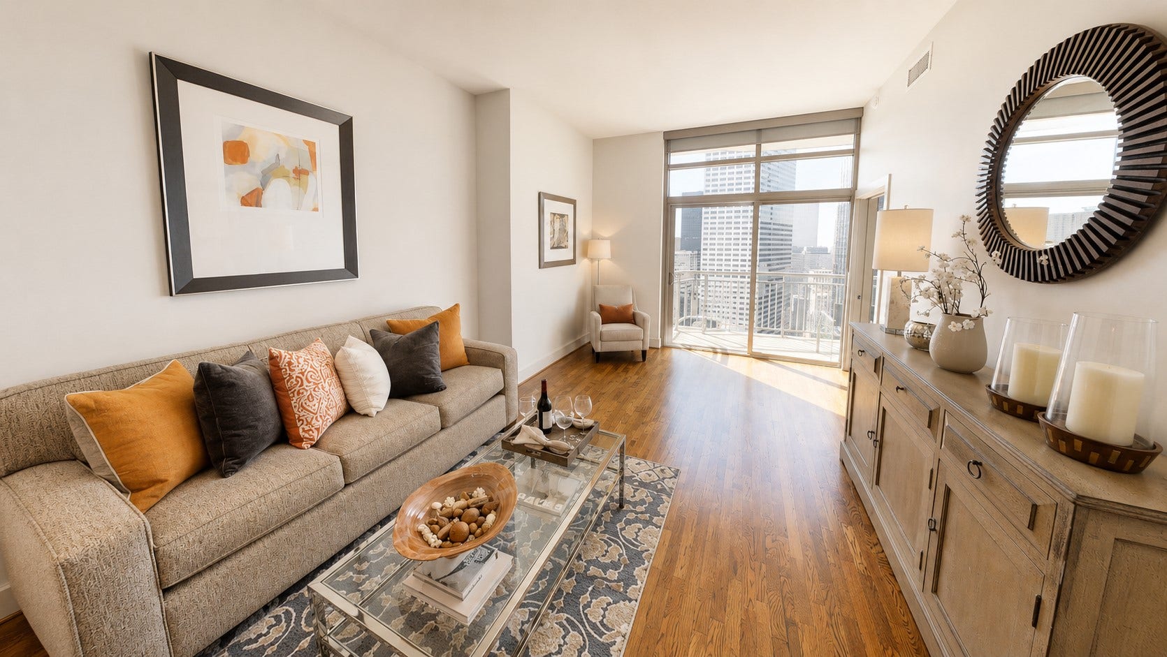 1400 McKinney Street, #2306, Houston, TX 77010 Theres a wonderful sense of space here, with warm wood floors, natural light and plenty of room to create a living area that feels entirely your own.