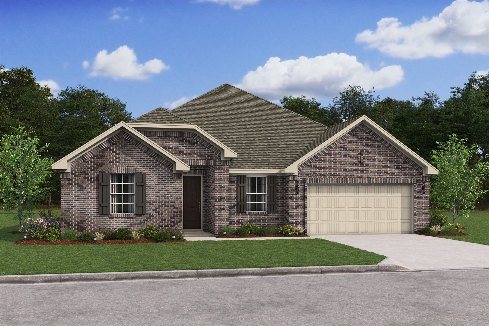 4225 White Springs Lane, League City, TX 77573 Charming Aegean home design with elevation RA built by K. Hovnanian Homes in beautiful Westland Ranch. (*Artist rendering used for illustration purposes only.)