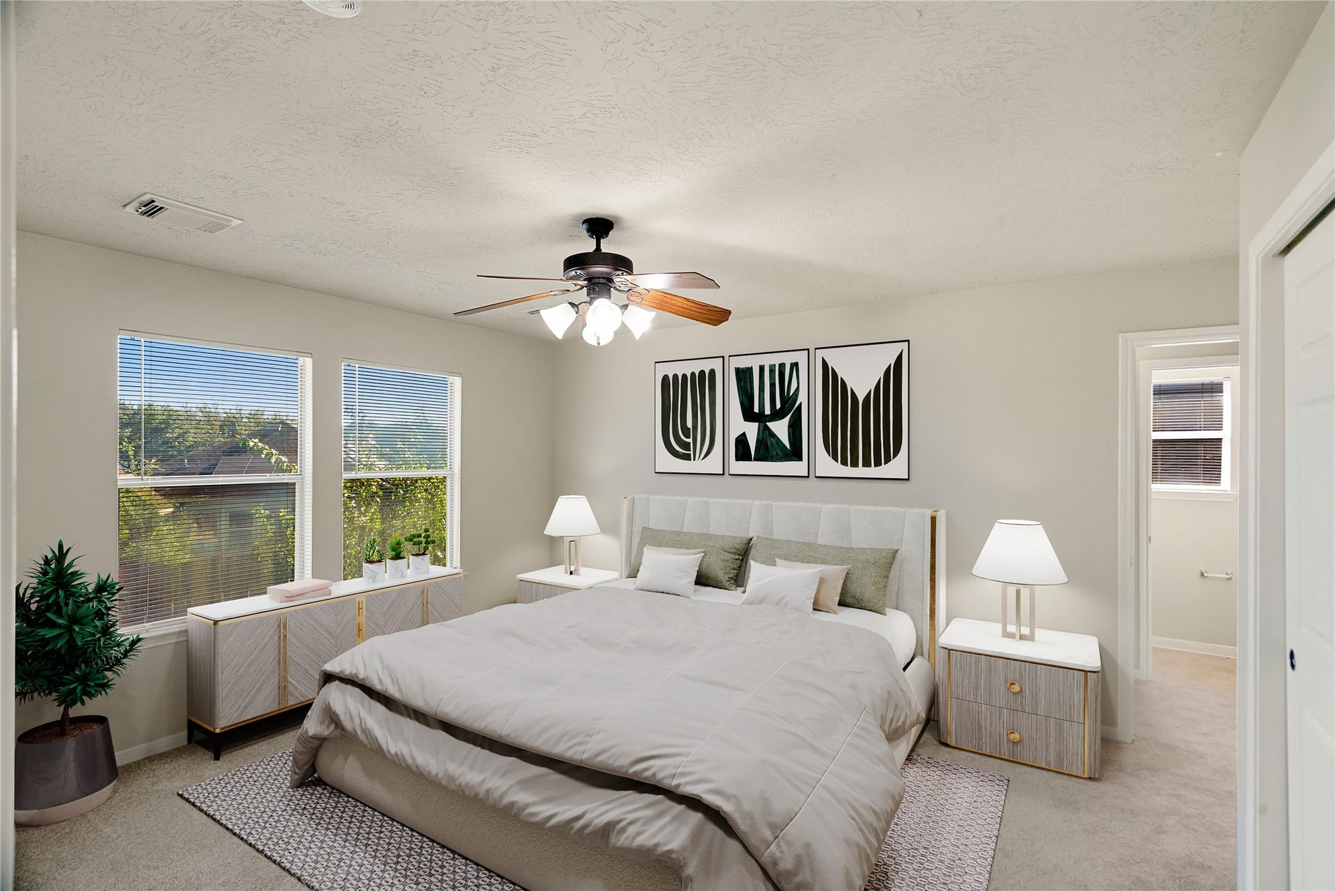 Virtual Staging of Primary Bedroom