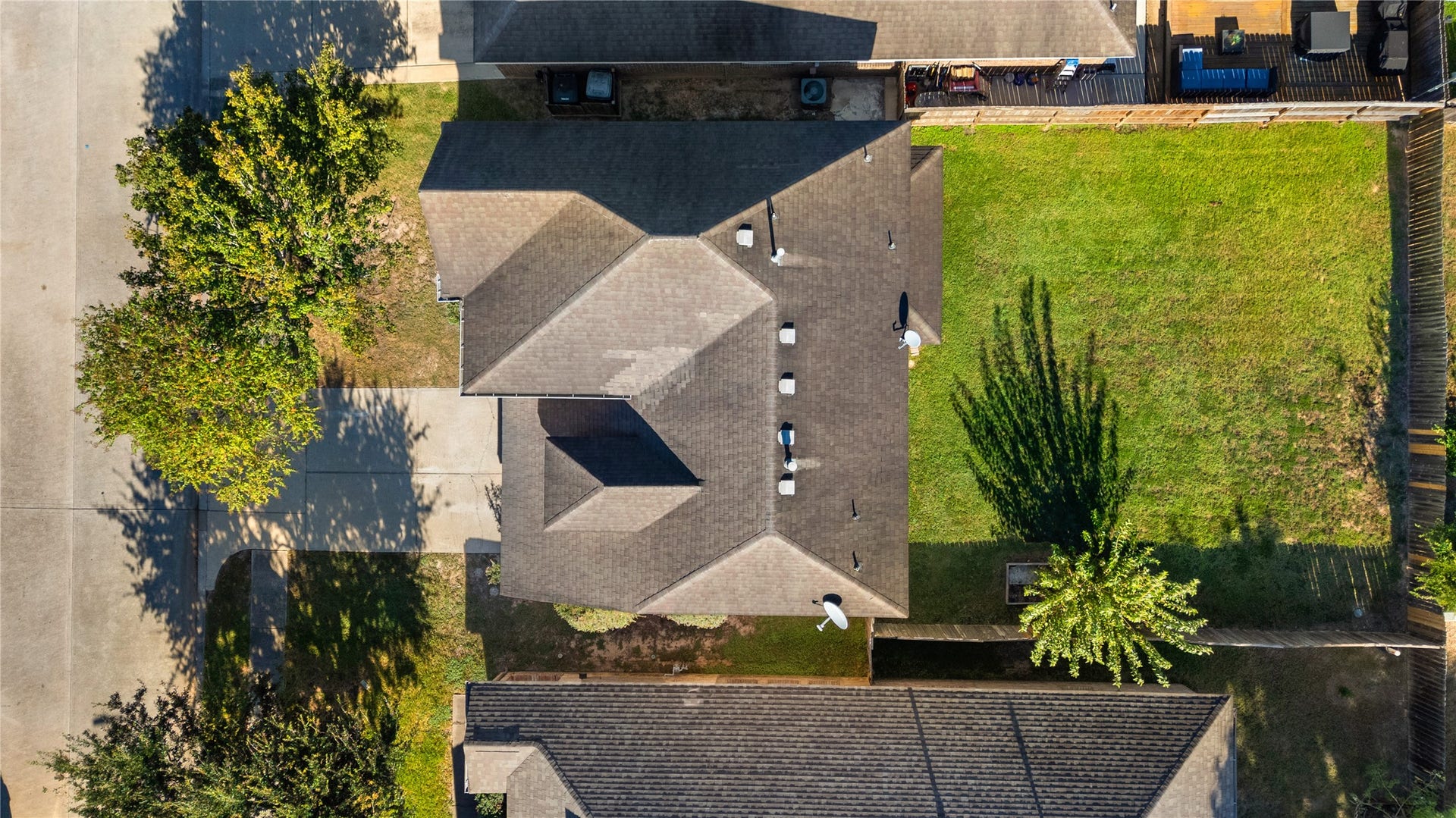 Aerial view of the property.