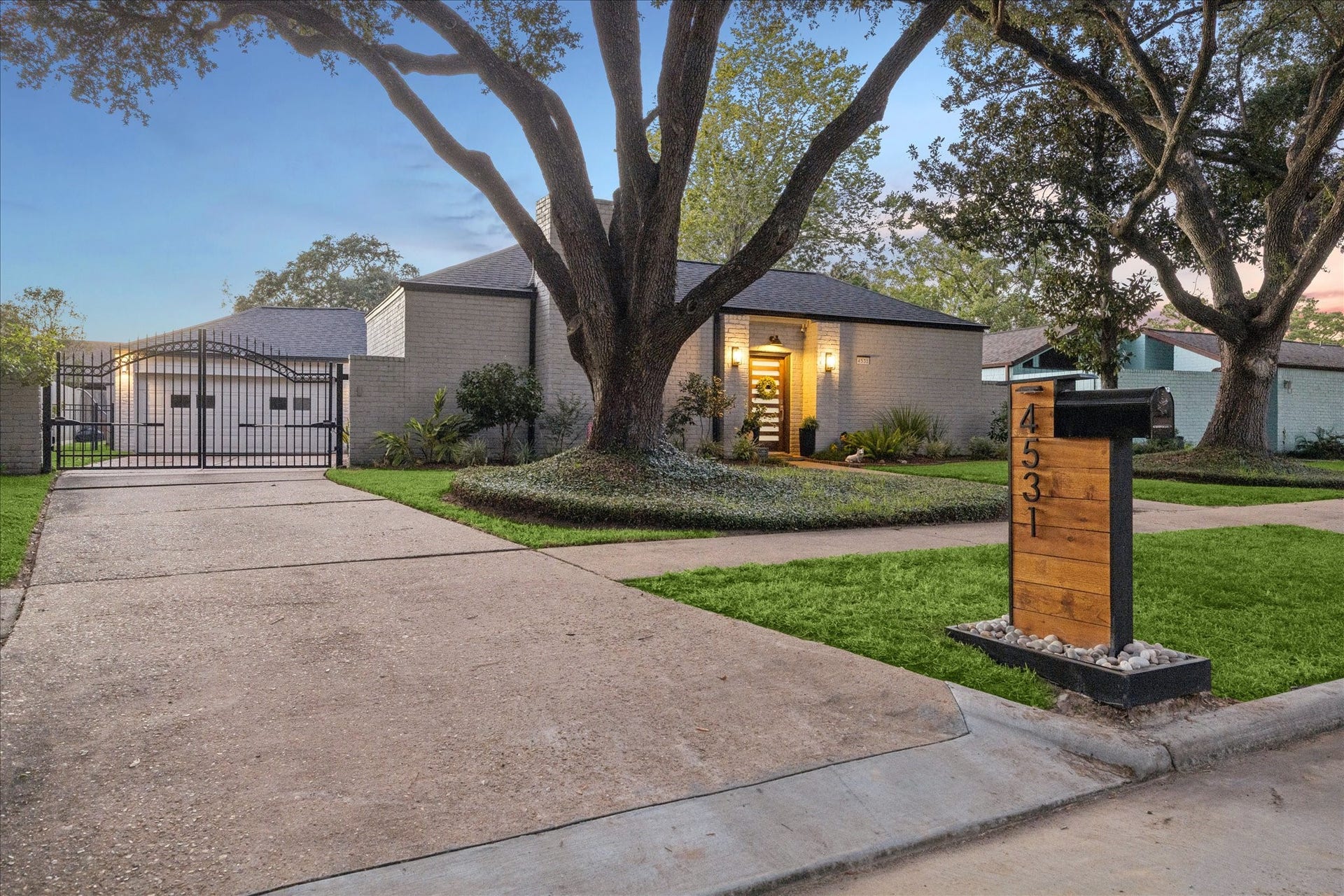 4531 Turf Valley Drive, Houston, TX 77084 Tree-lined streets and a private driveway .welcome you home.