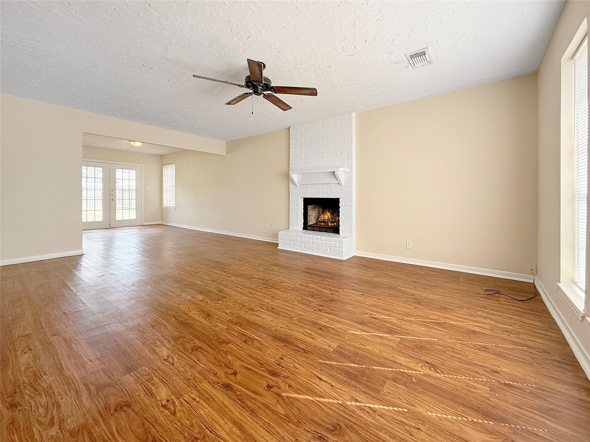 Living into dining area