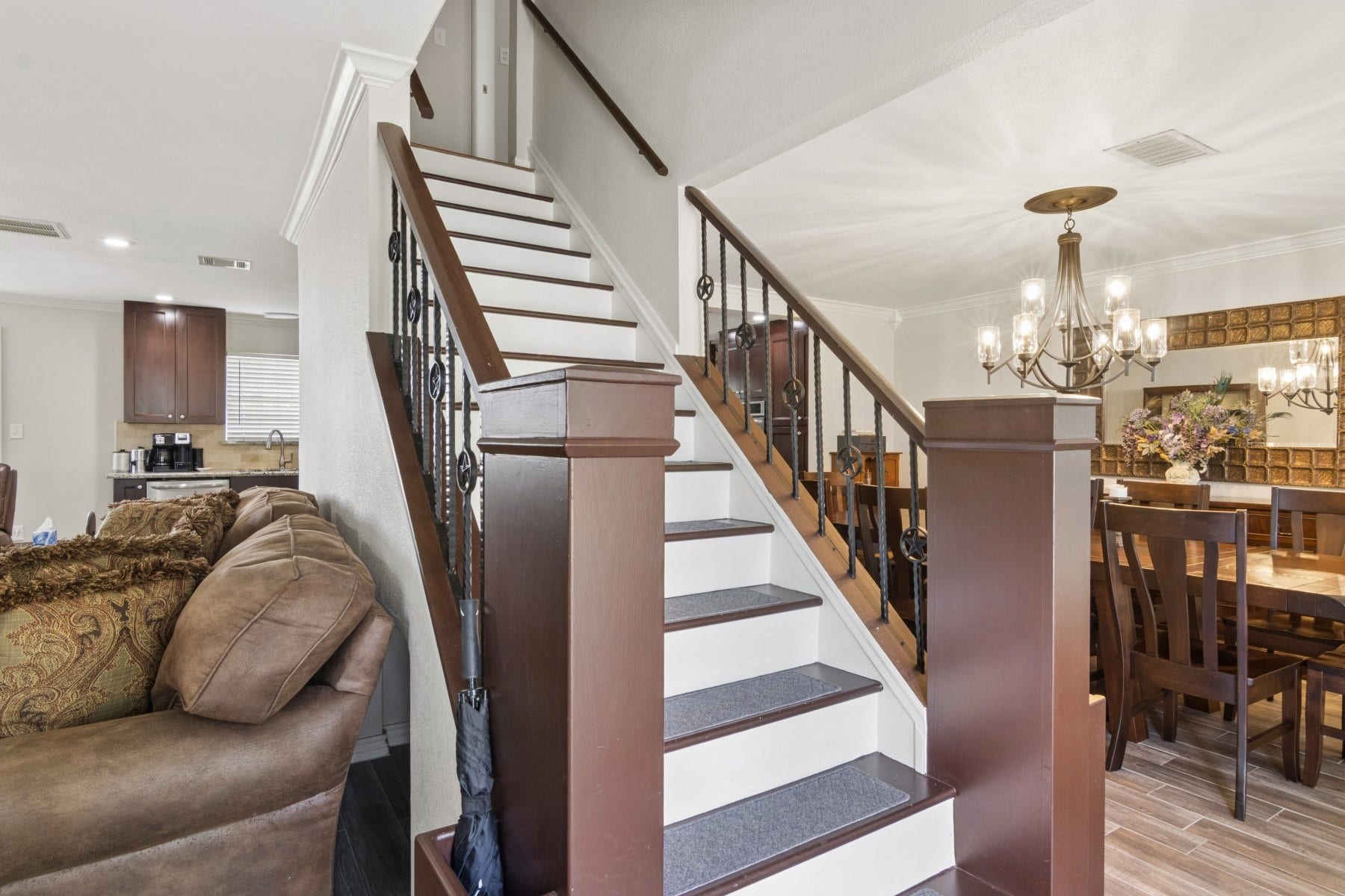 5443 Appleblossom Lane, Friendswood, TX 77546 Entry with dining on right and living on left.