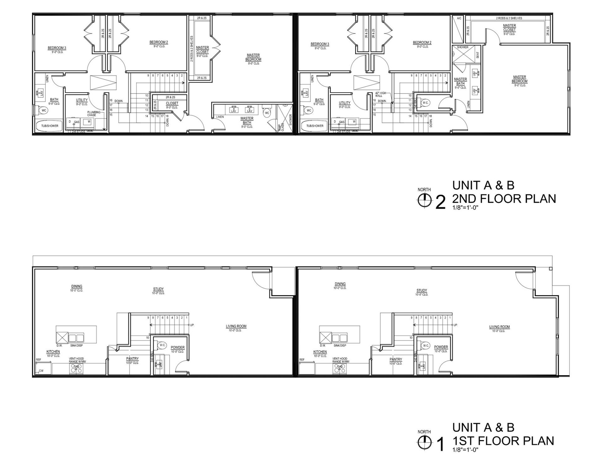 8323 Observatory Street, #A/B, Houston, TX 77088 Floor plans.