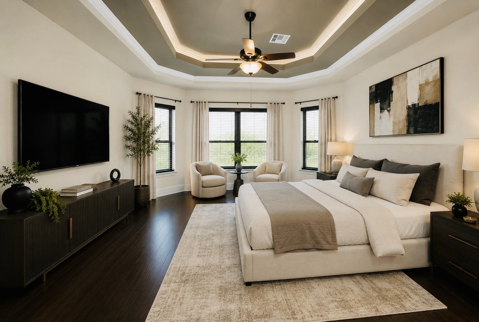 6323 Orange Blossom Lane, Rosenberg, TX 77471 Virtual stage showing the many possibilities of your primary bedroom